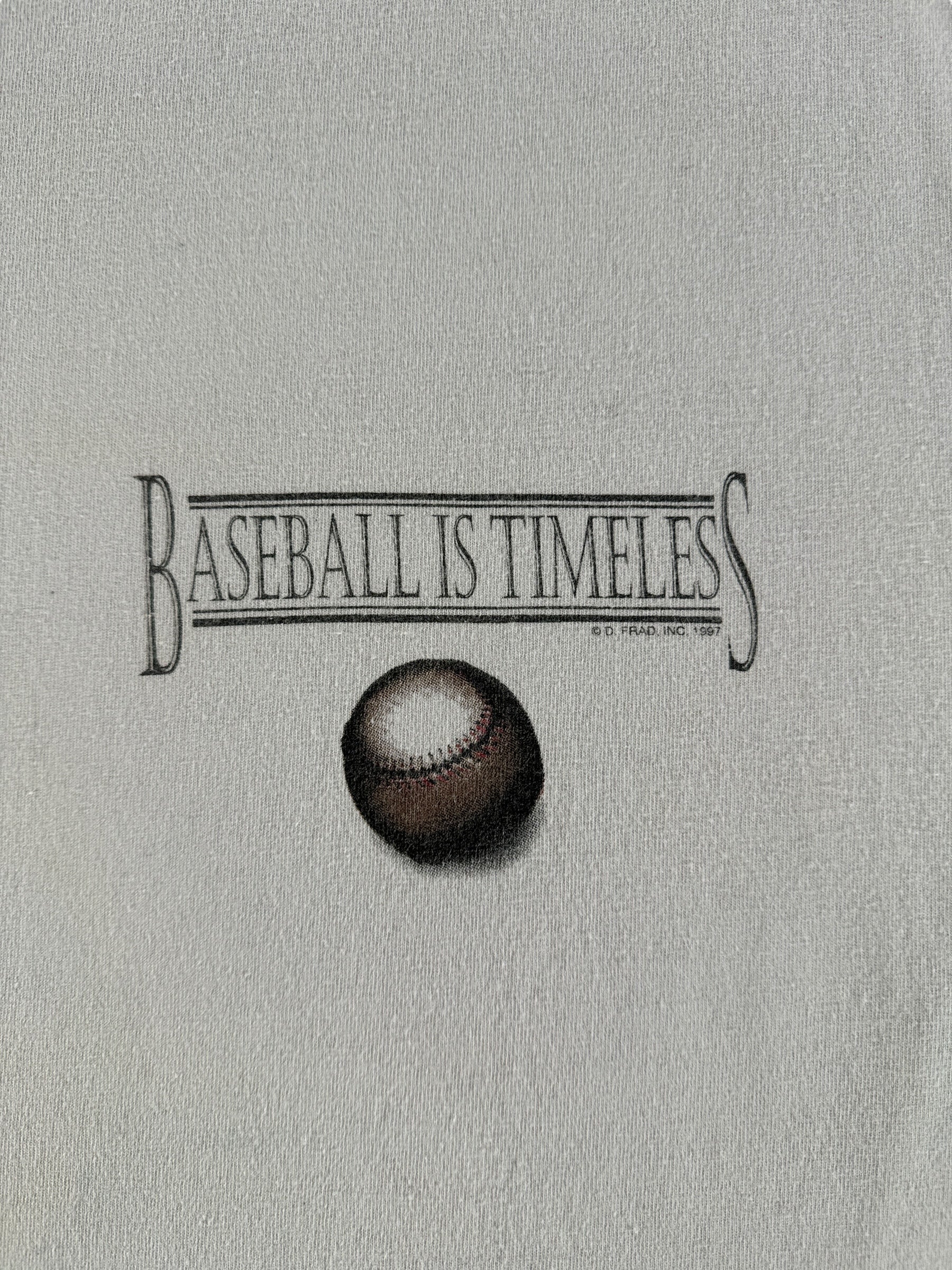 Front Graphic of Vintage Baseball is Timeless Tee SZ L