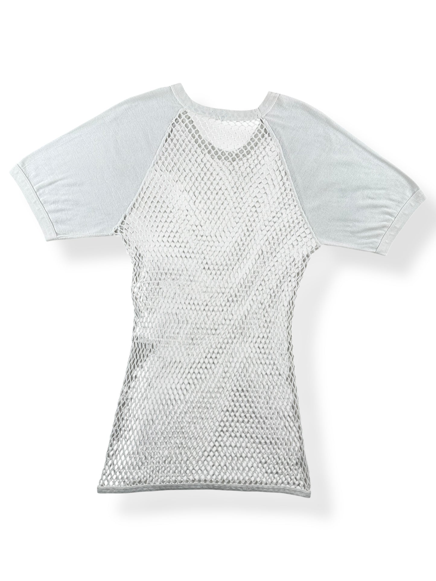 Back of Vintage Scandinavian Knitters Mesh Top SZ L