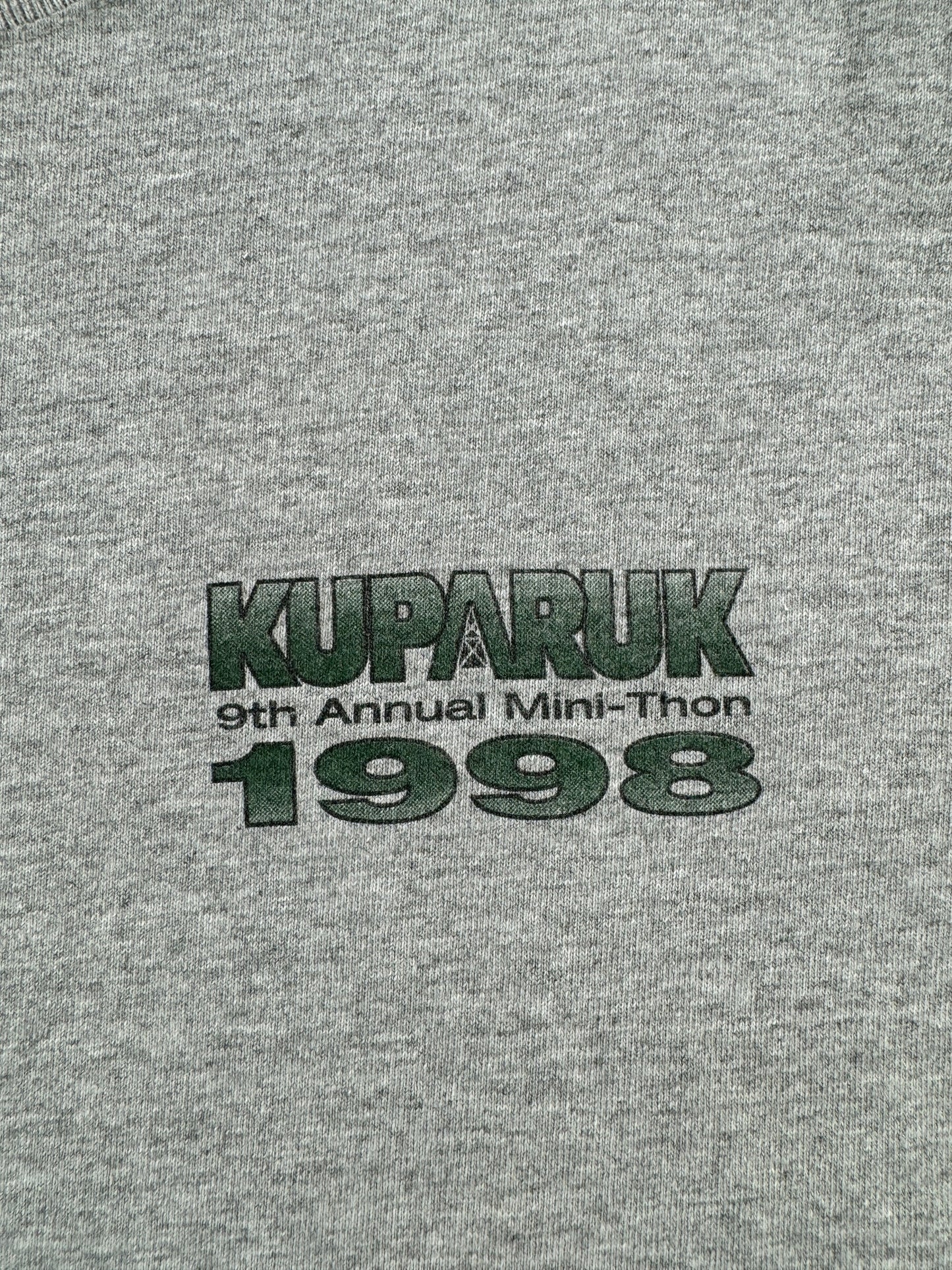 Front Graphic of Vintage Kuparuk Bear Watch Mock Neck Tee SZ XL