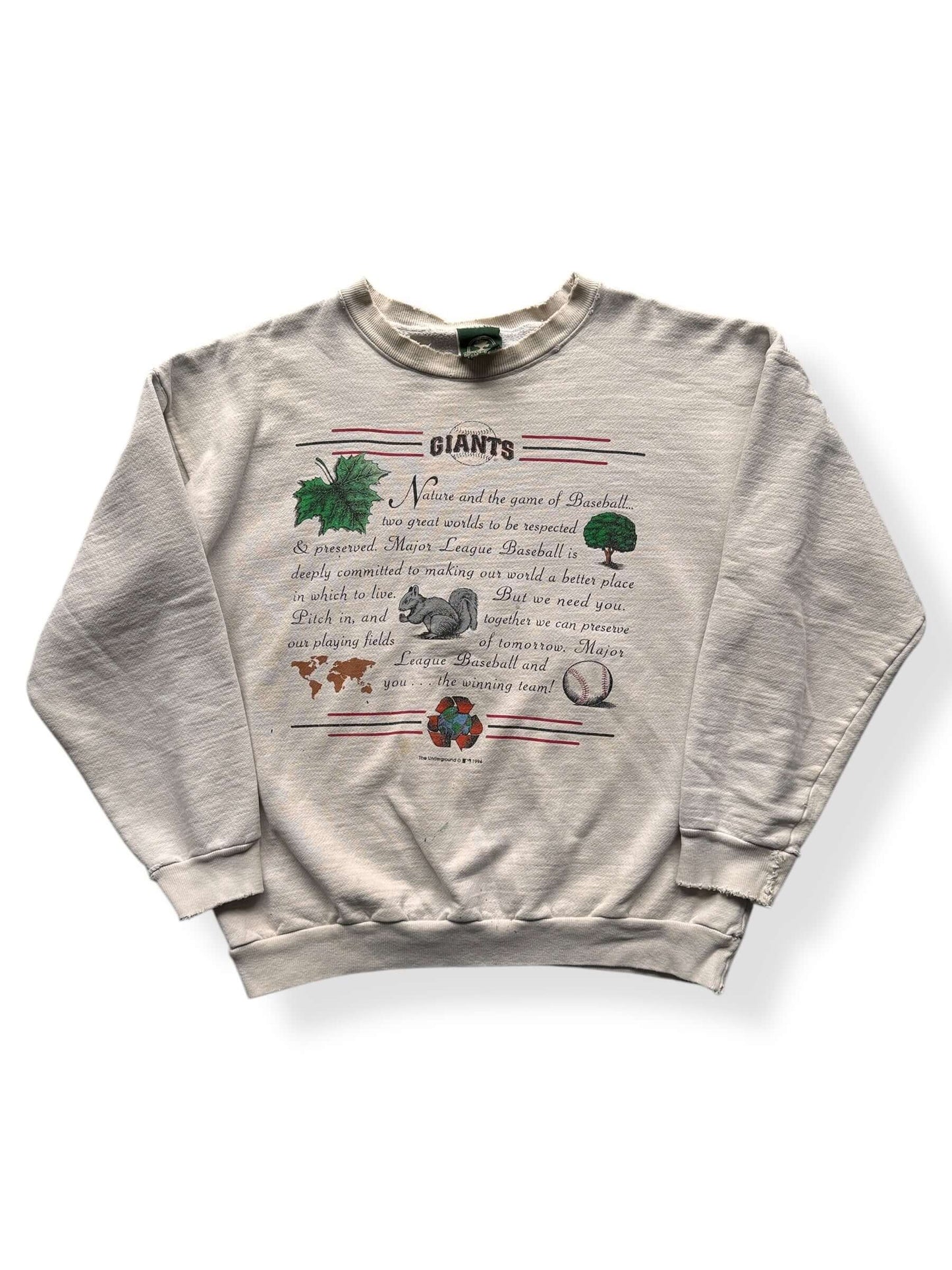Front of Vintage SF Giants Thrashy Crewneck SZ XL