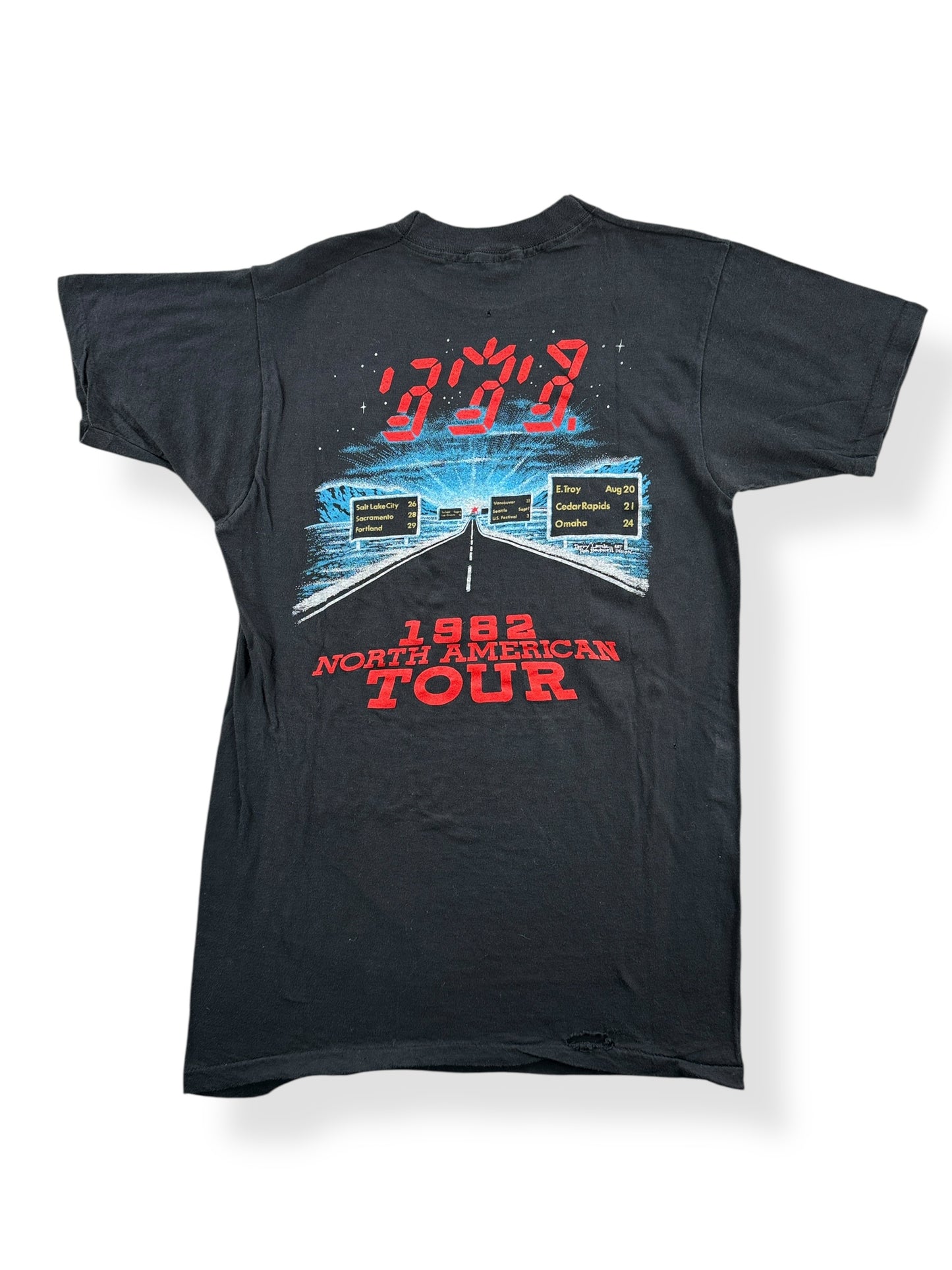 Back of Vintage Police Ghost in the Machine 1982 Tour Tee SZ S