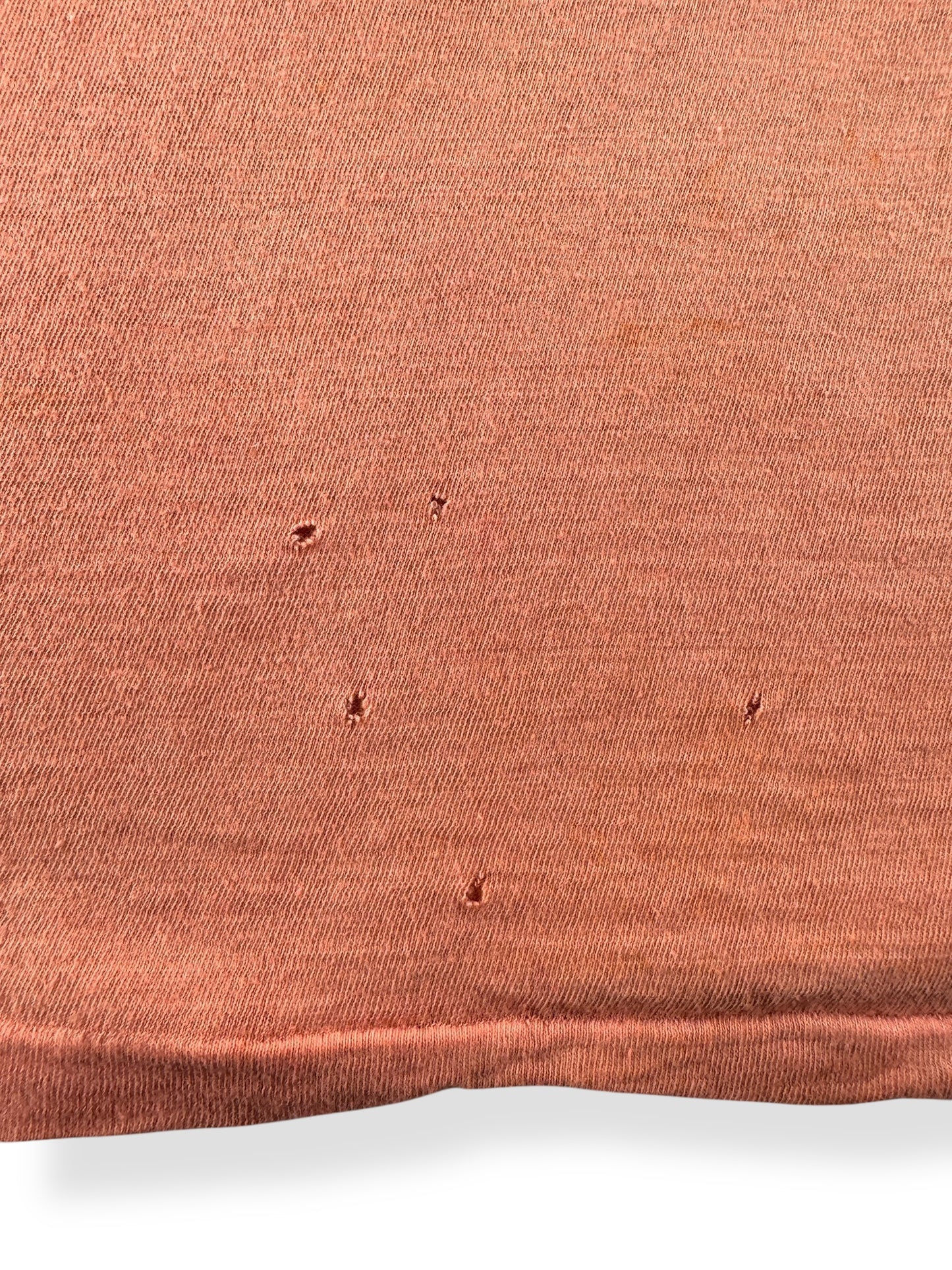 Holes on Back of Vintage Creamsicle Orange V-Neck Blank SZ M