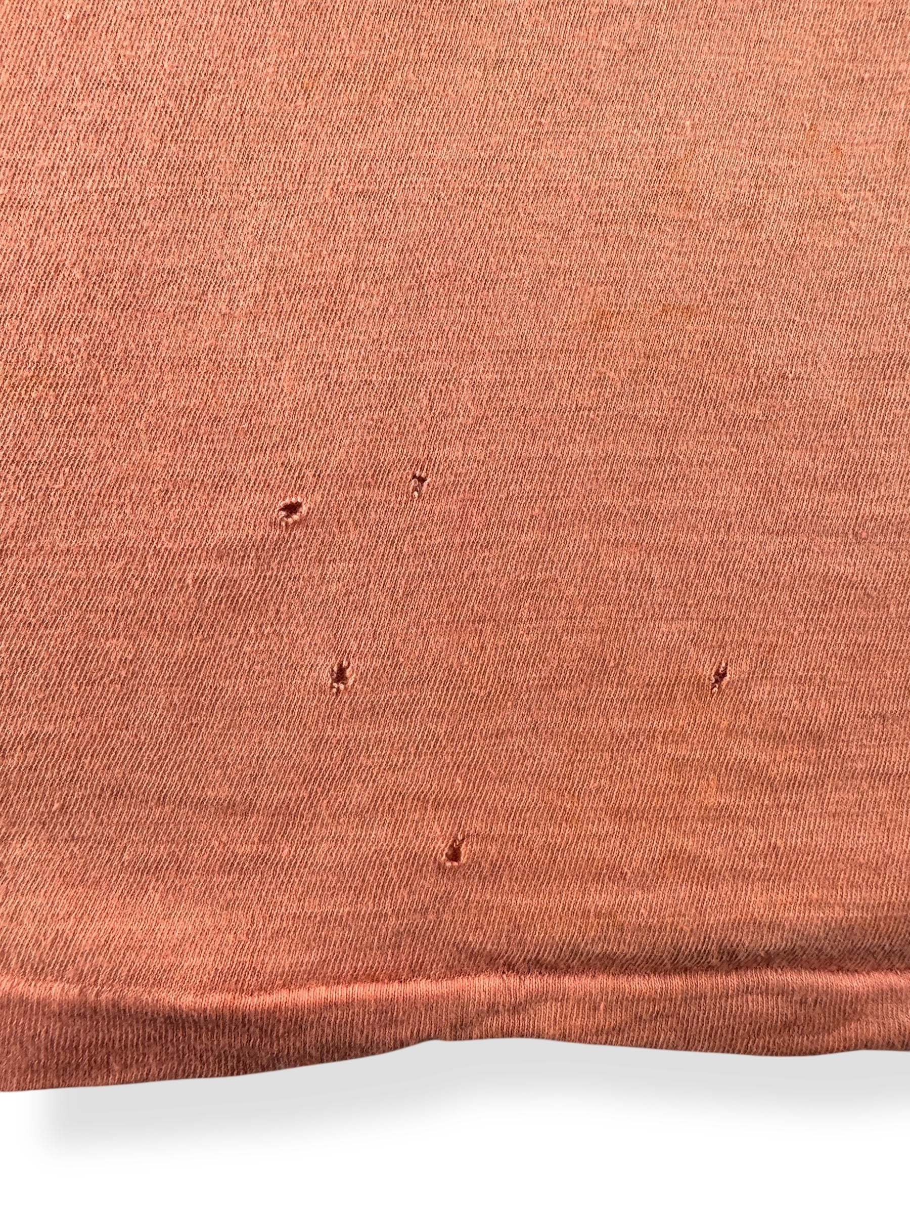 Holes on Back of Vintage Creamsicle Orange V-Neck Blank SZ M