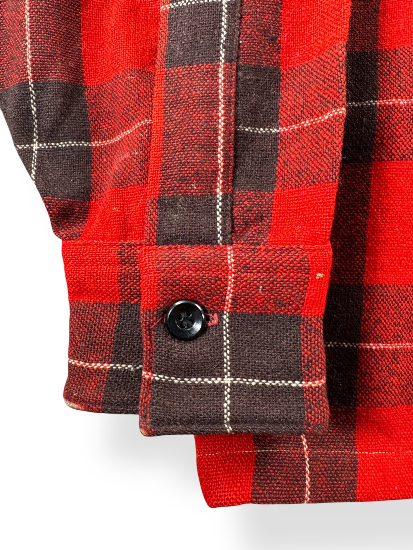 Cuff on Vintage 30s/40s Era Van Heusen Wool Flannel AS IS SZ L