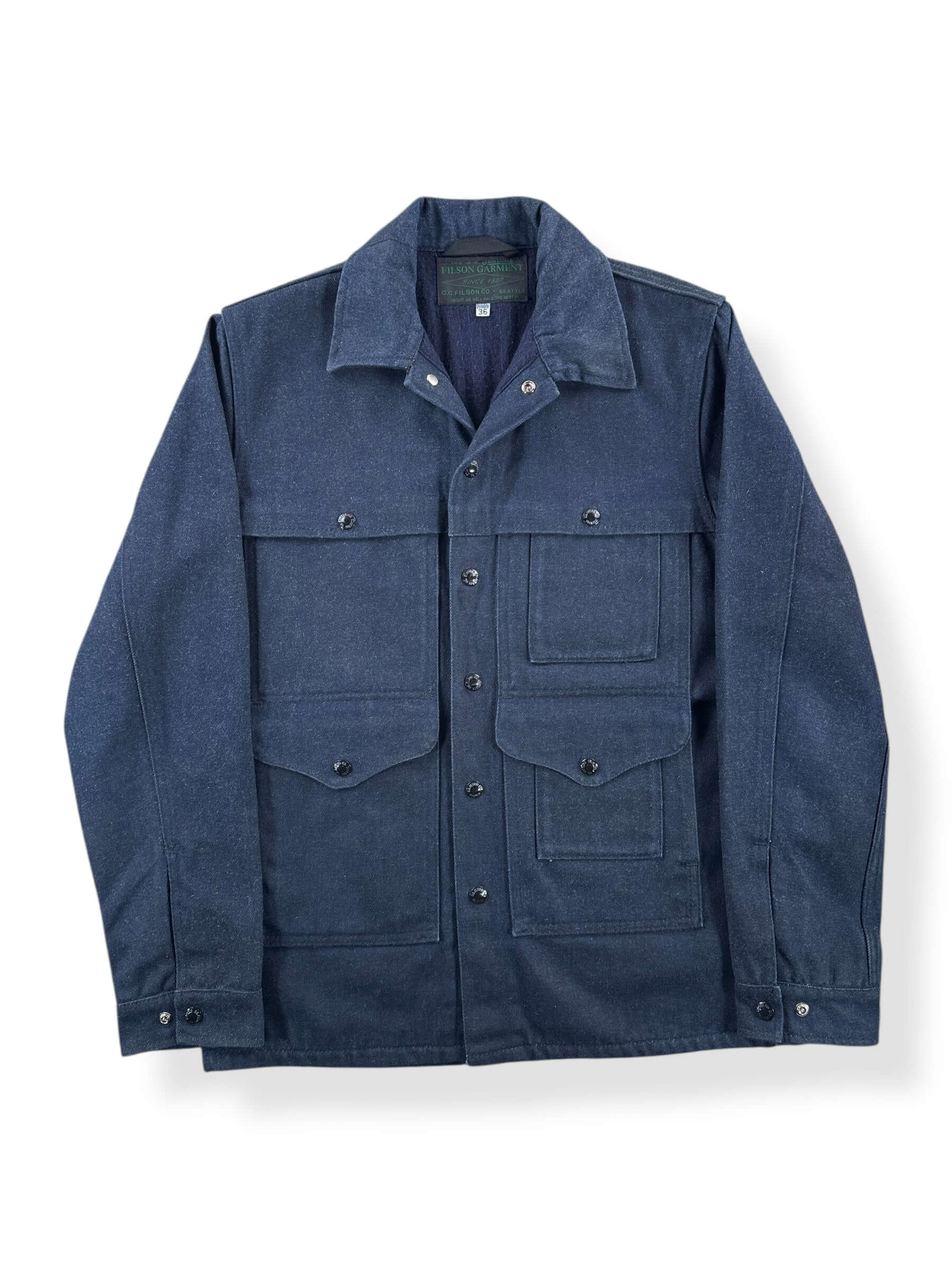 Filson X Tellason Waxed Denim Cruiser Jacket SZ 36 – The Barn Owl
