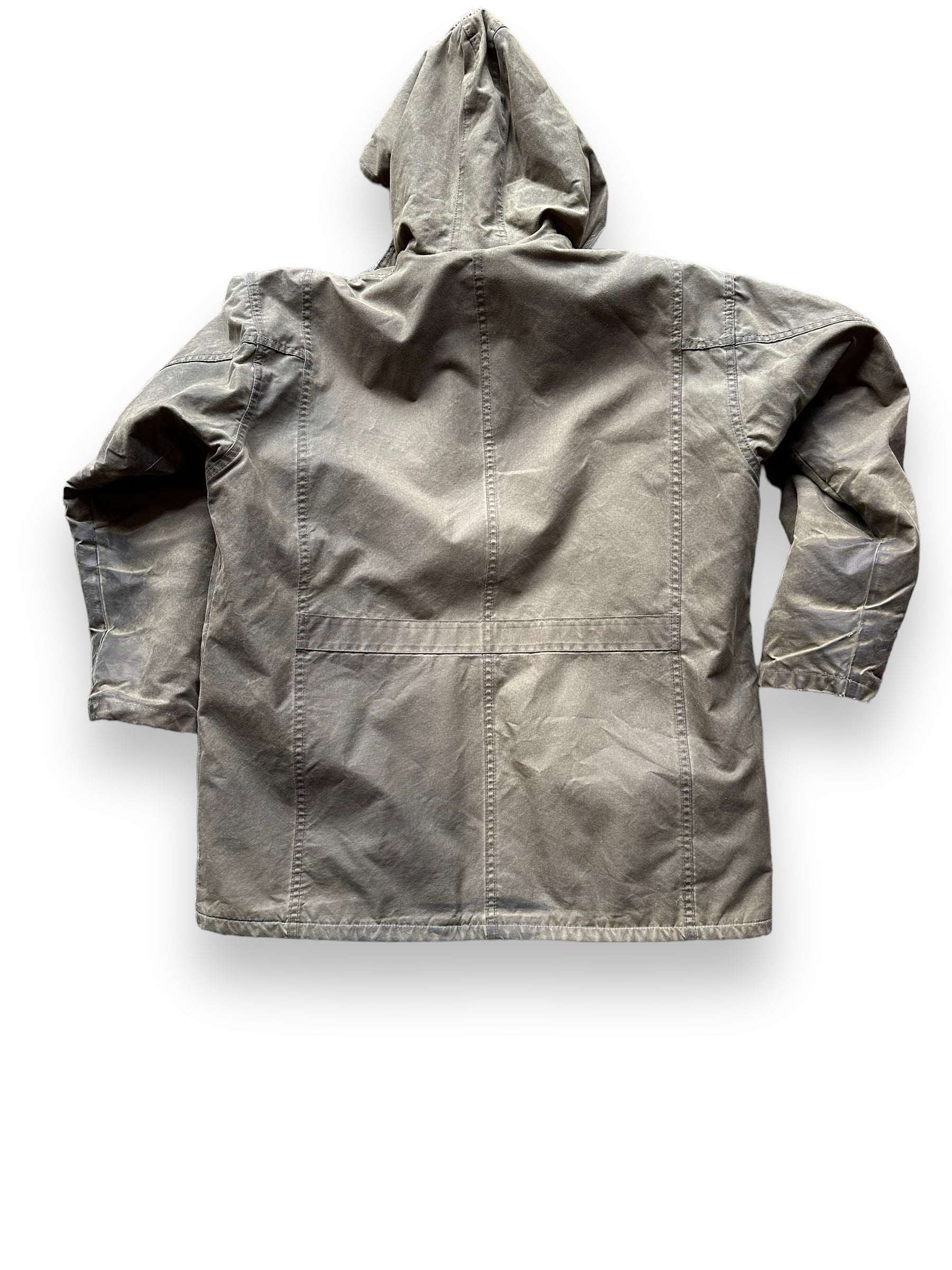 Rear View of Filson Foothills Parka SZ L |  Filson Tin Cloth Jackets Seattle | Barn Owl Vintage Clothing Seattle