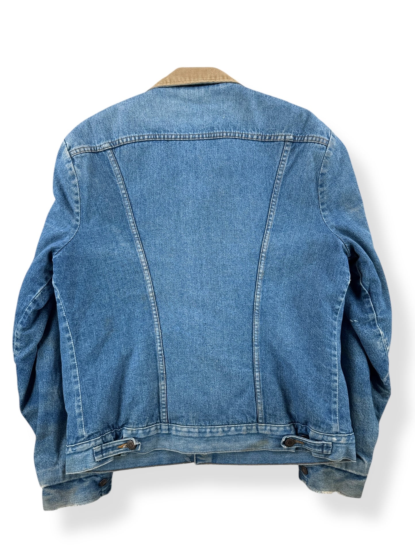 Back of Vintage Wrangler 74230NV Shearling Lined Denim Jacket SZ 44