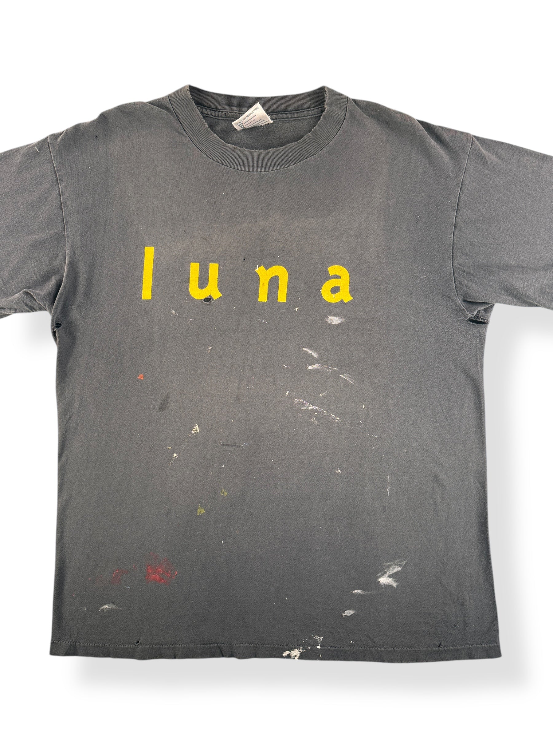 Front Close Up of Vintage Dean Wareham Luna 2 Thrasher Tee SZ L