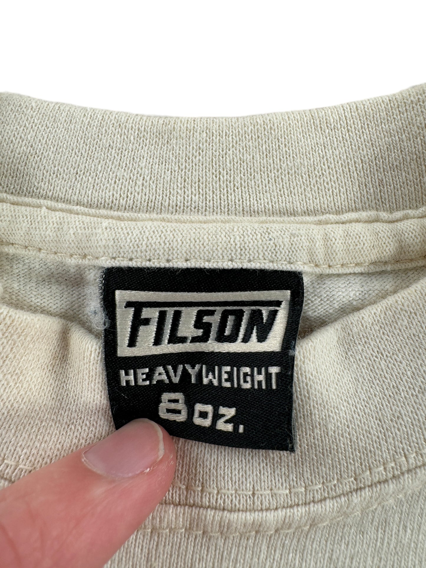 Tag on Modern Filson 8 oz Loopwheel Cotton Shirt SZ S AS IS