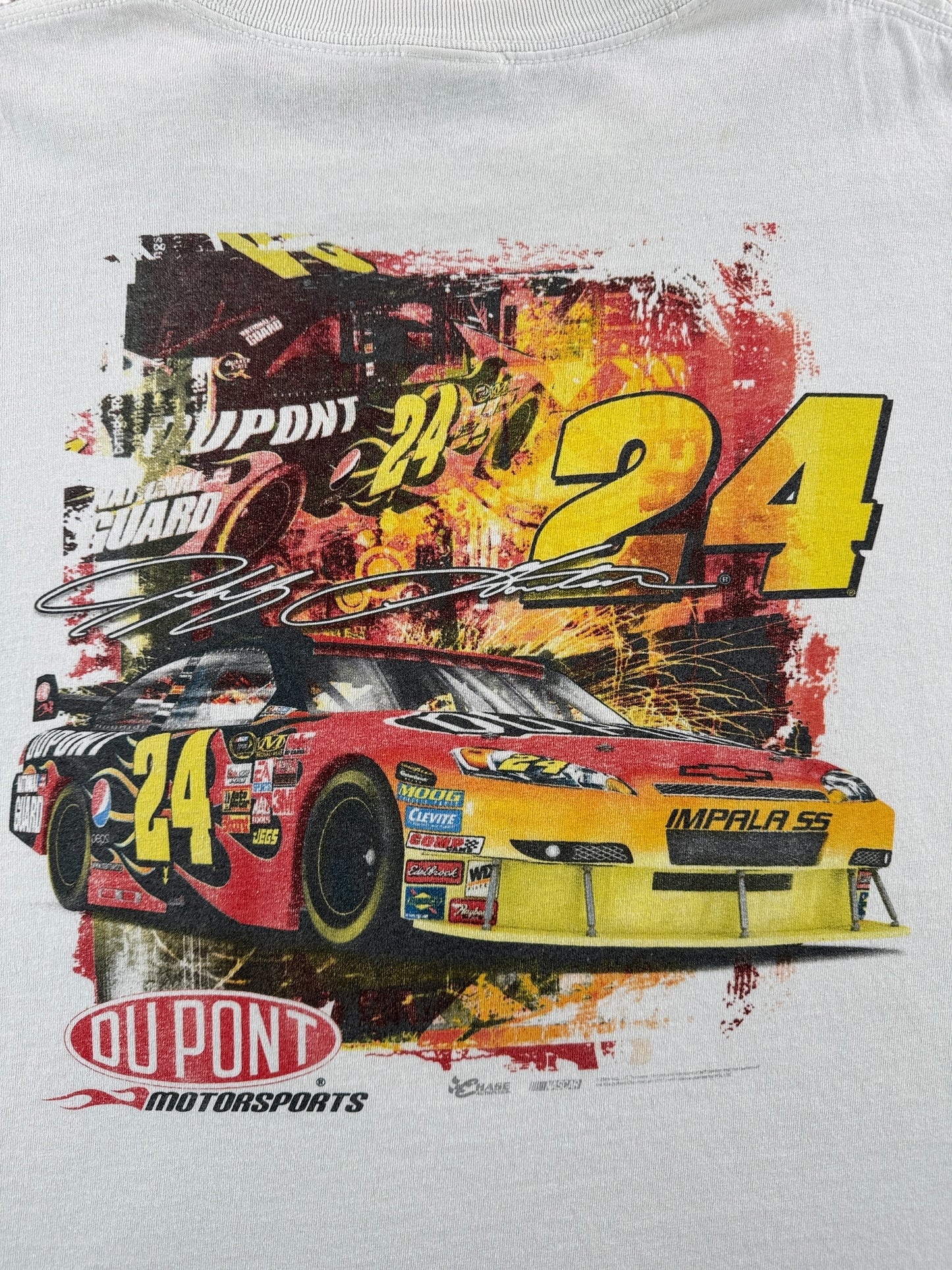 Back Graphic of Vintage Jeff Gordon Nascar Tee SZ XL