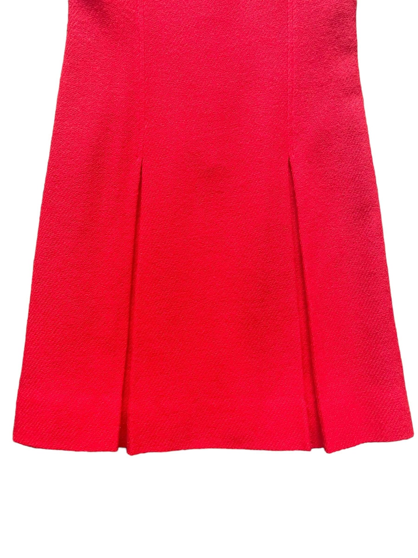 Front skirt view of Vintage 1960s Cobb's Corner Red Mod Dress SZ M | Barn Owl True Vintage | Seattle Vintage Dresses