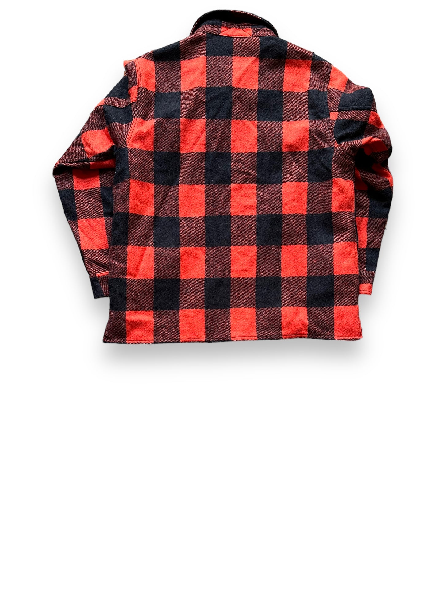 Rear View of Filson Black Blaze Mackinaw Lined Jac Shirt SZ M | Barn Owl Vintage Goods | Vintage Filson Workwear Seattle