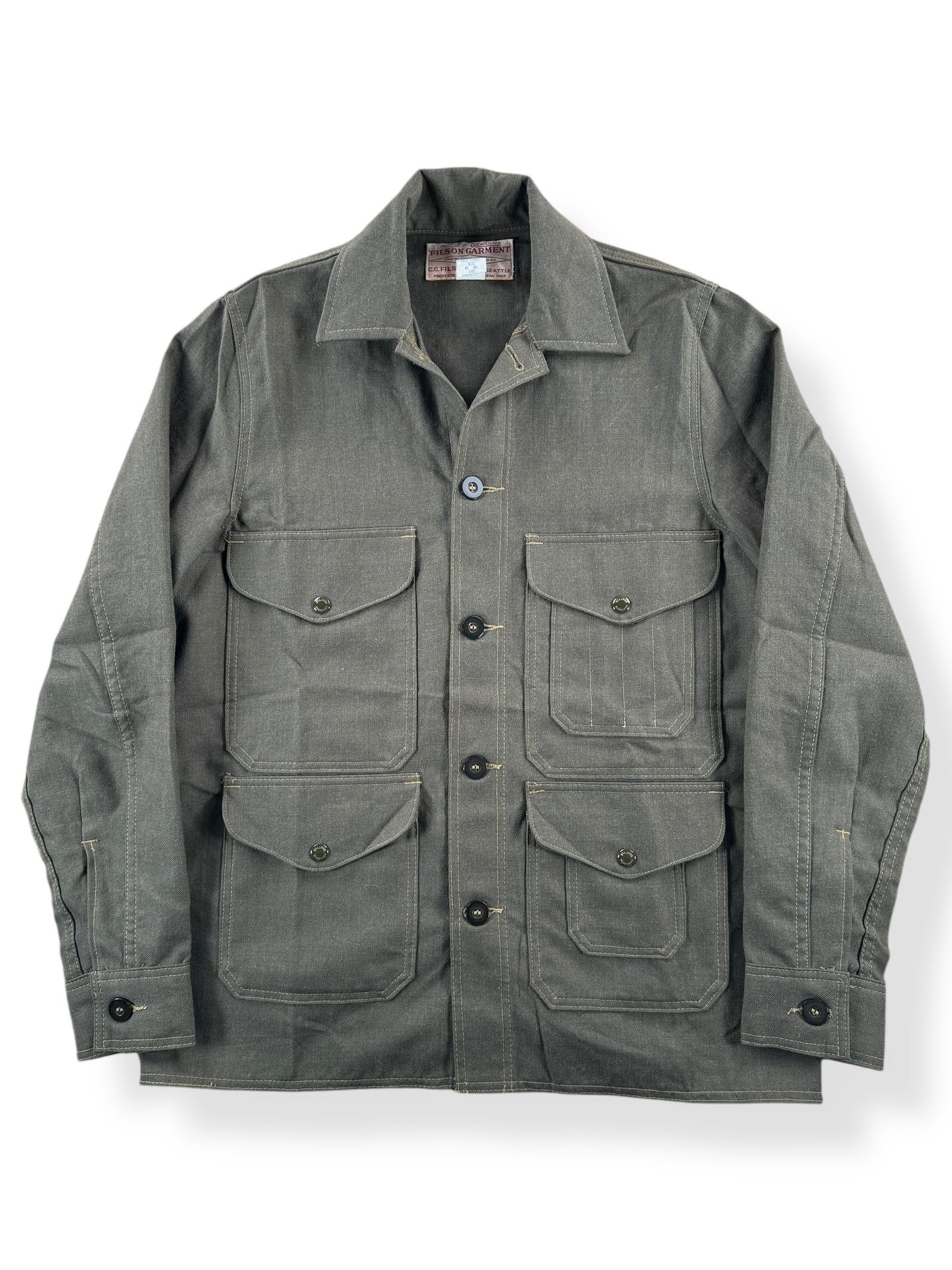 Front of Modern Filson 1897 Collection Green Forestry Cloth Cruiser SZ 40