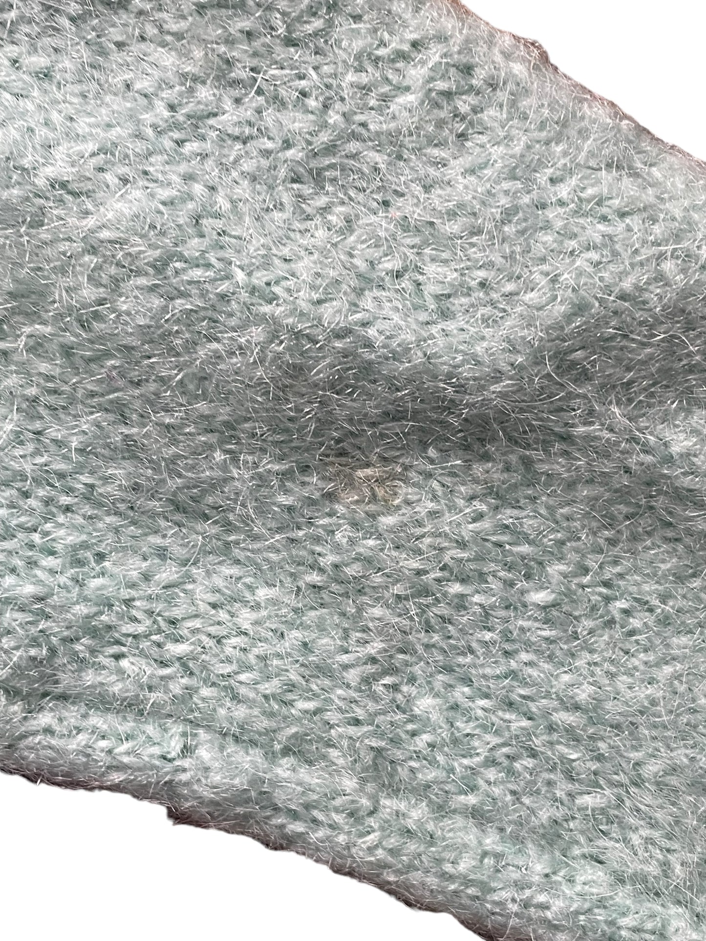 Small spot view of Vintage Mint Mohair Sweater SZ L | Seattle Ladies Vintage Sweaters | Barn Owl Vintage