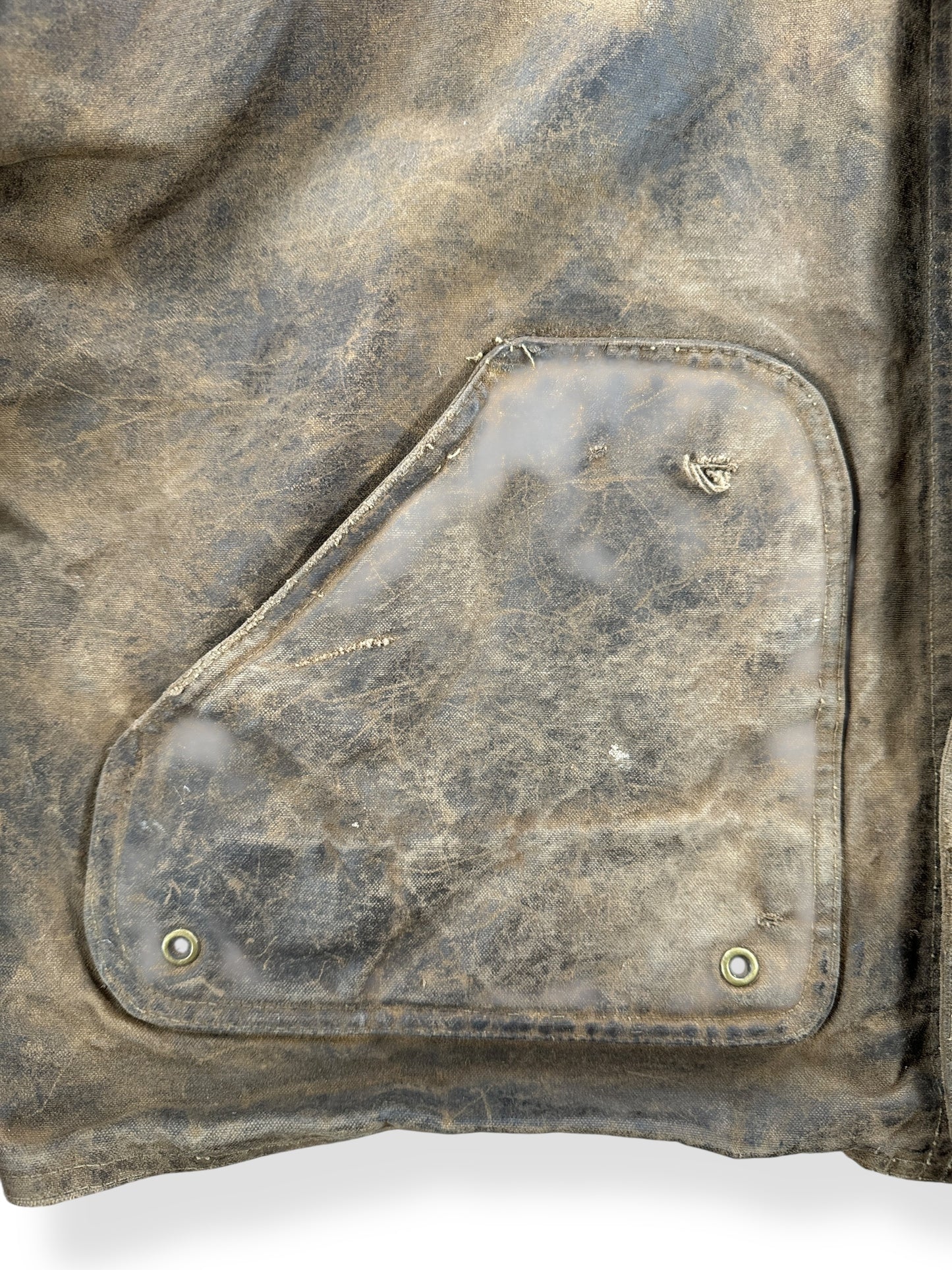 Pocket on Vintage Filson Style 621 Tin Cloth Field Jacket SZ L
