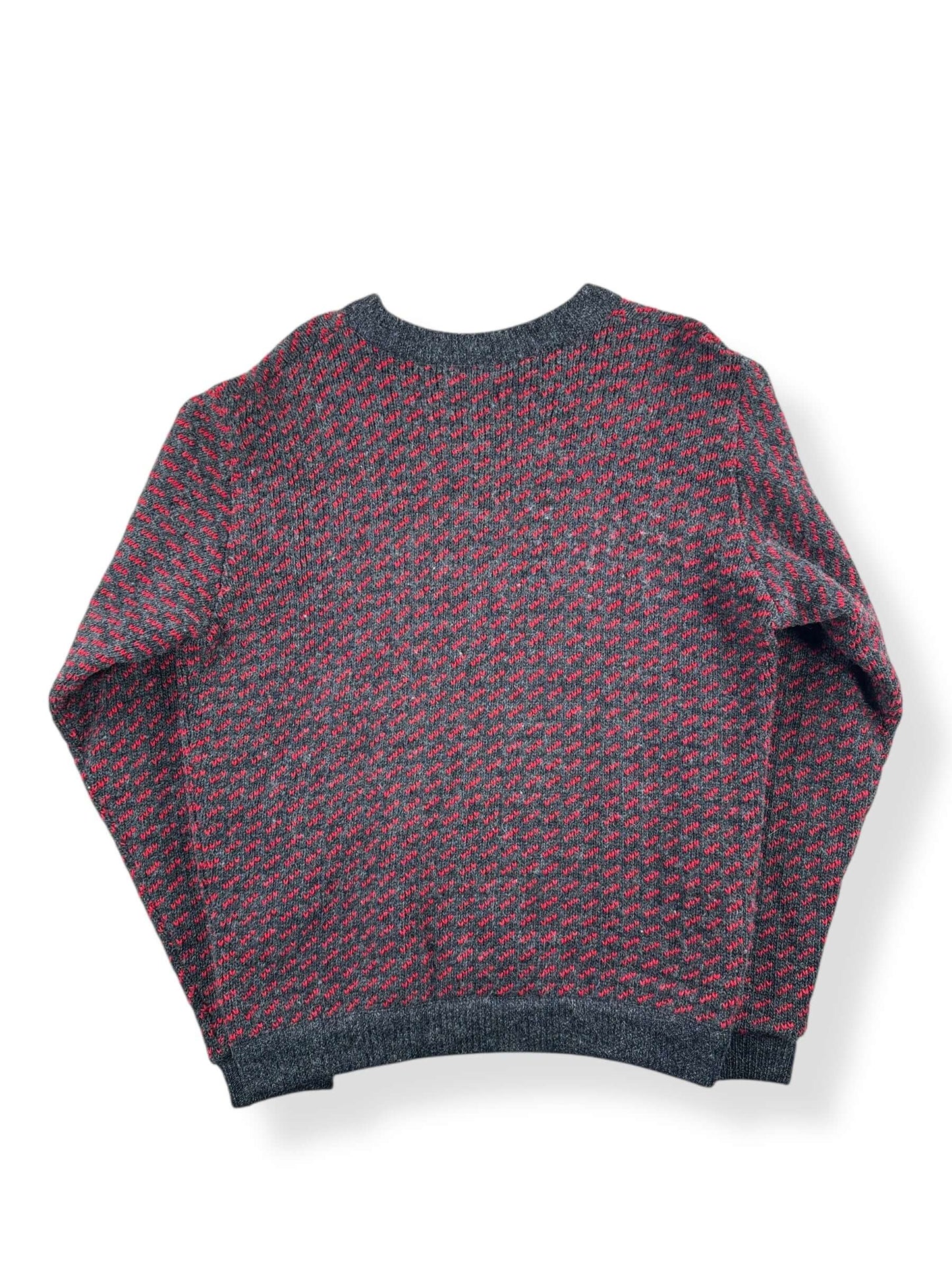 Back of Vintage Red & Grey L.L. Bean Nordic Birdseye Sweater SZ M
