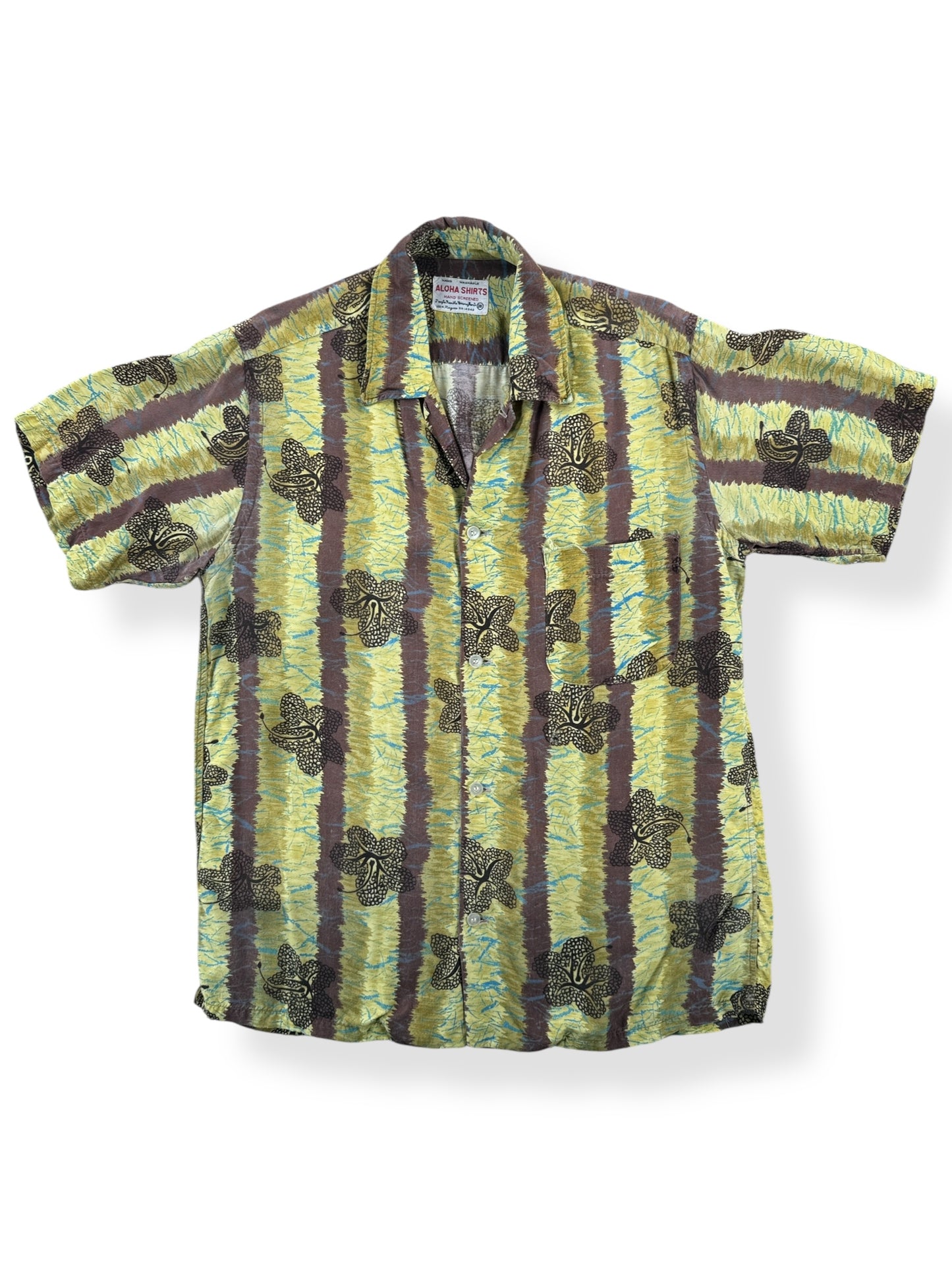 Front of Vintage Rayon Aloha Shirt SZ 18