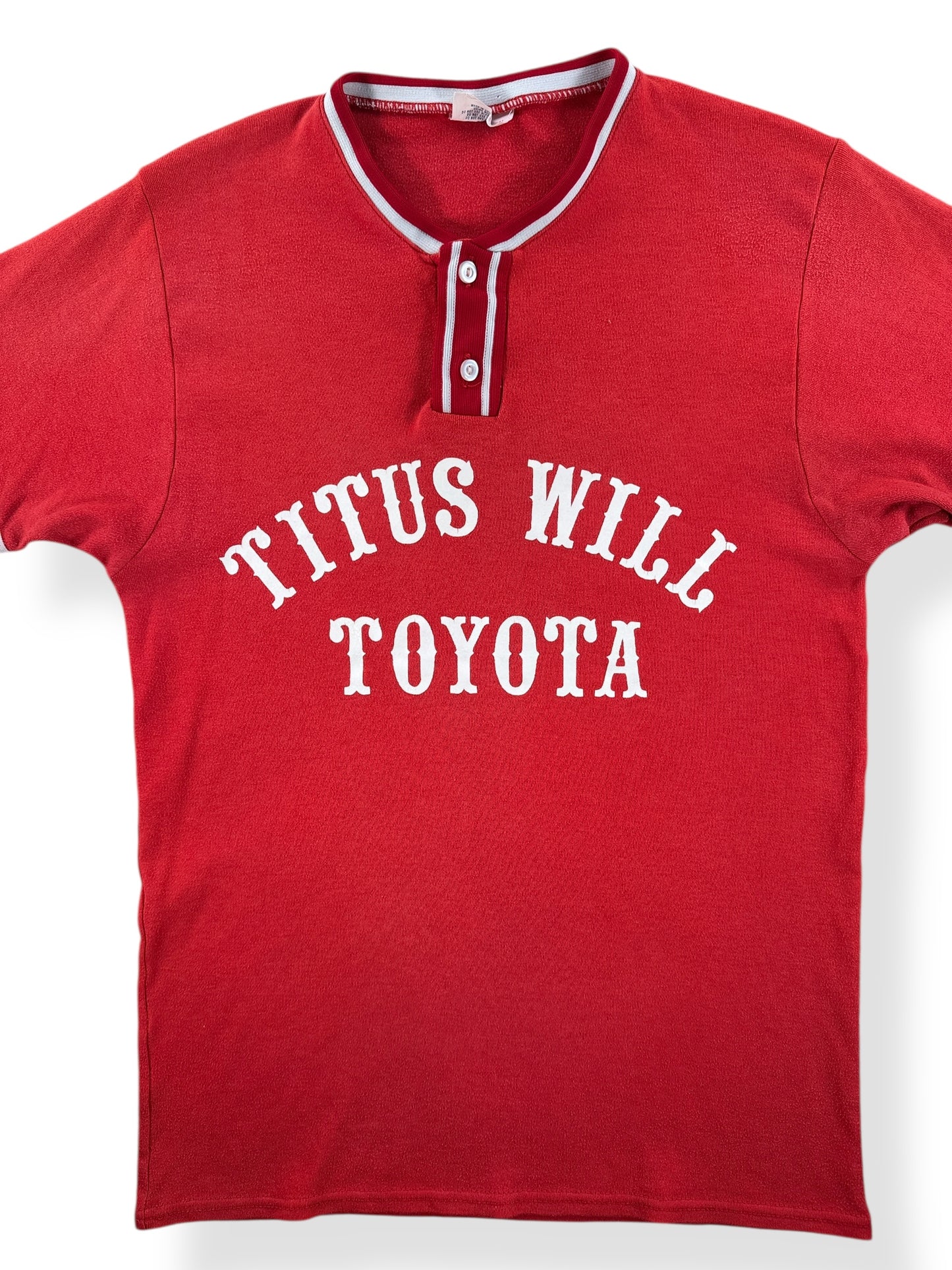Front Close Up of Vintage Titus Will Toyota Jersey SZ S