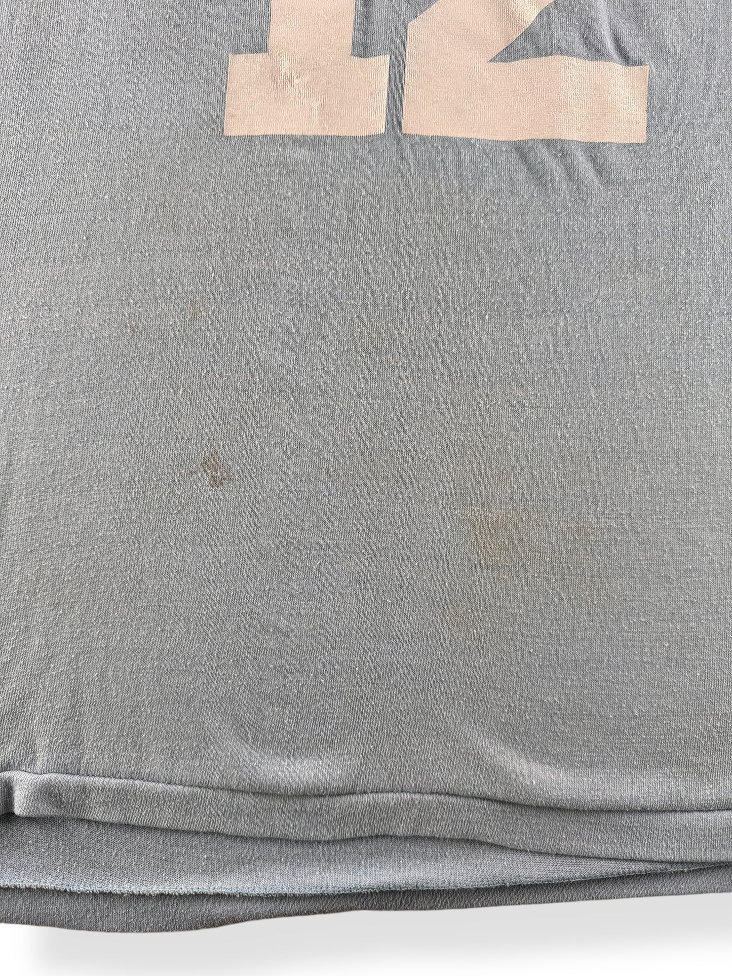 Stains on Vintage Robin's Egg Blue "12" Football Jersey SZ M