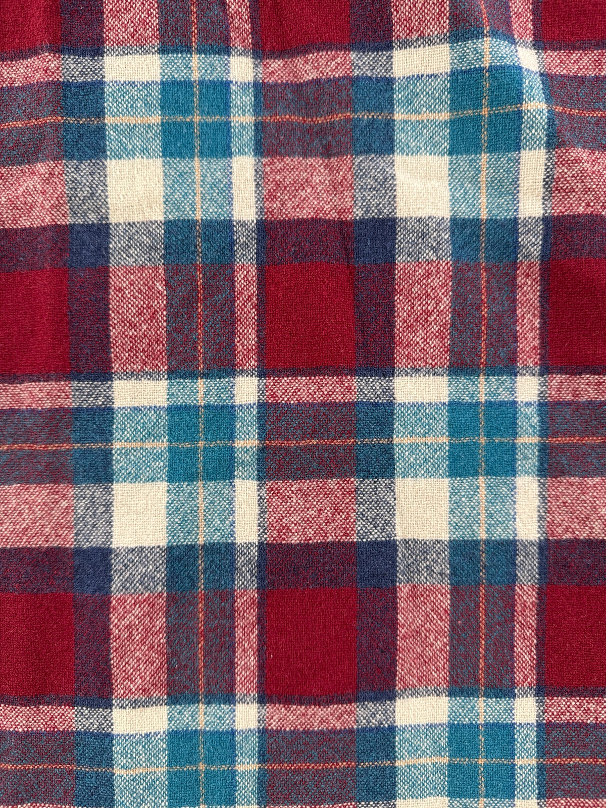 Pattern on Vintage Pendleton Maroon Plaid Board Shirt W/ Elbow Pads SZ L - AS IS
