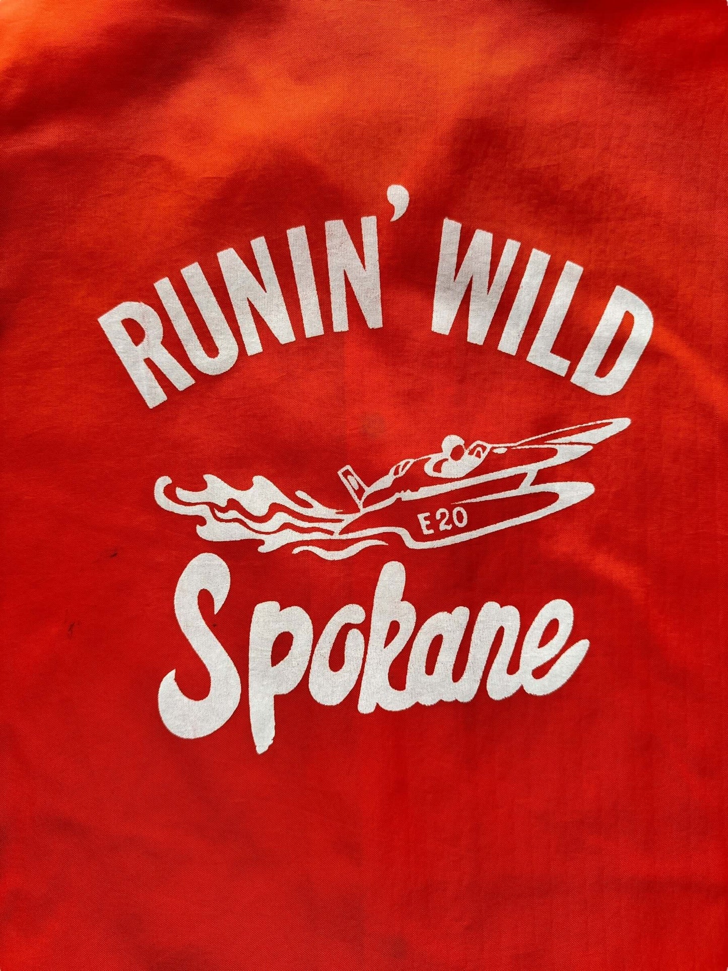 Back Graphic of Runin Wild Spokane Hydroplane Jacket SZ XL
