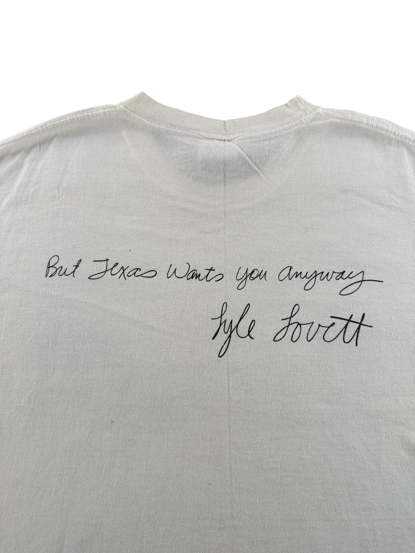 Back of Vintage Lyle Lovett Tee SZ L
