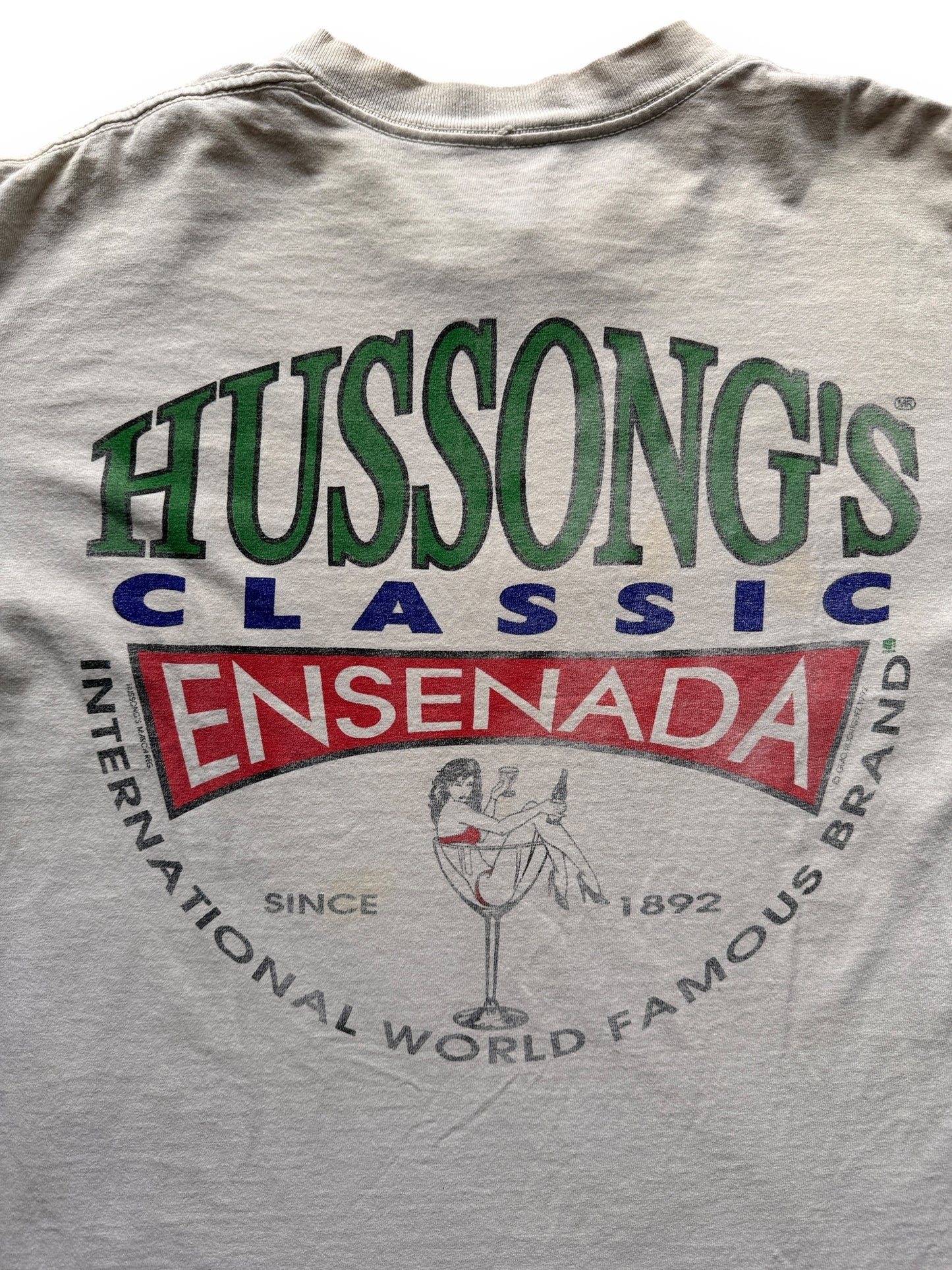 back graphic on Vintage Hussong's Ensenada Tee SZ L