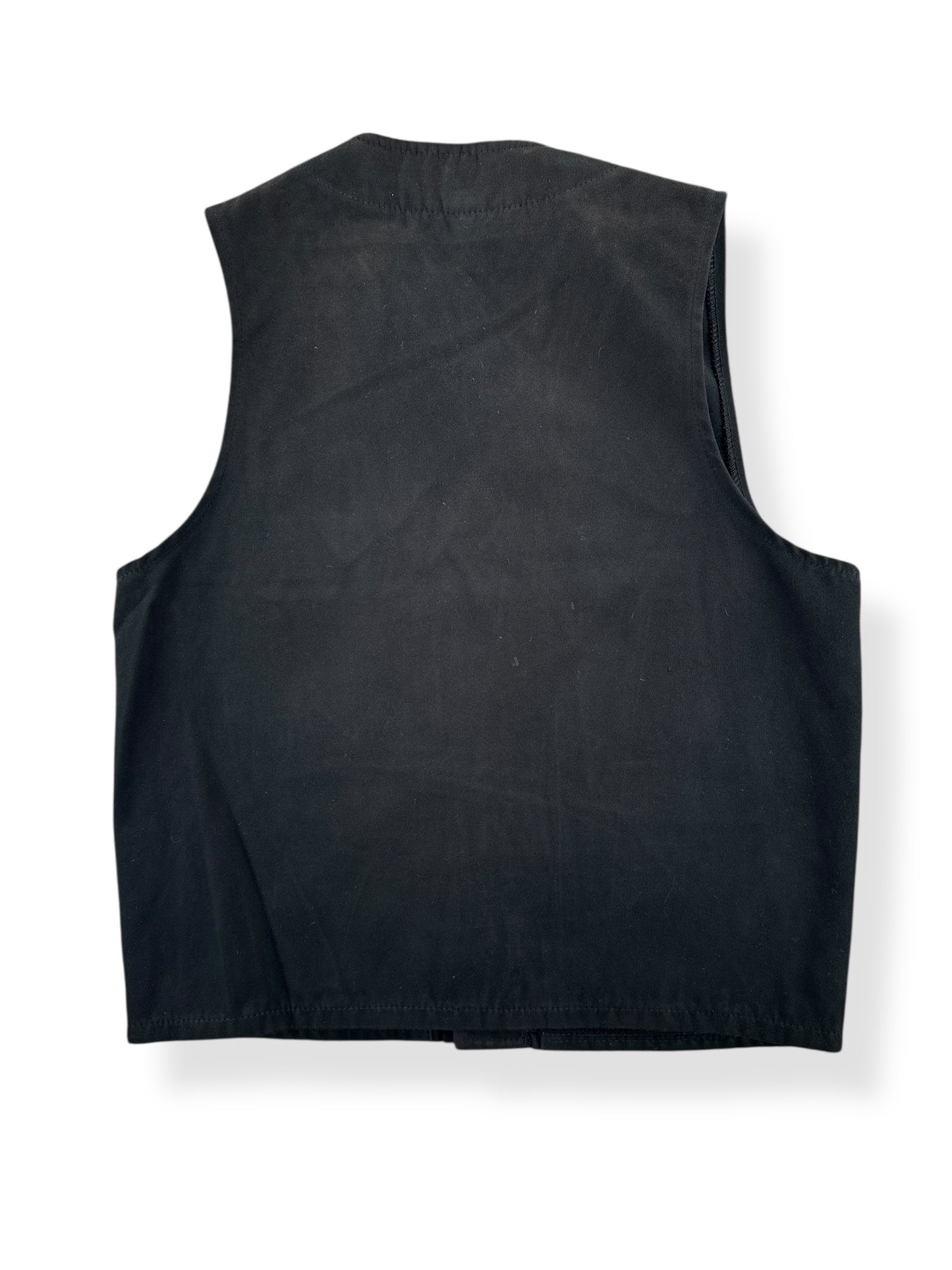 Back of Vintage Black Filson Moleskin Vest SZ 38