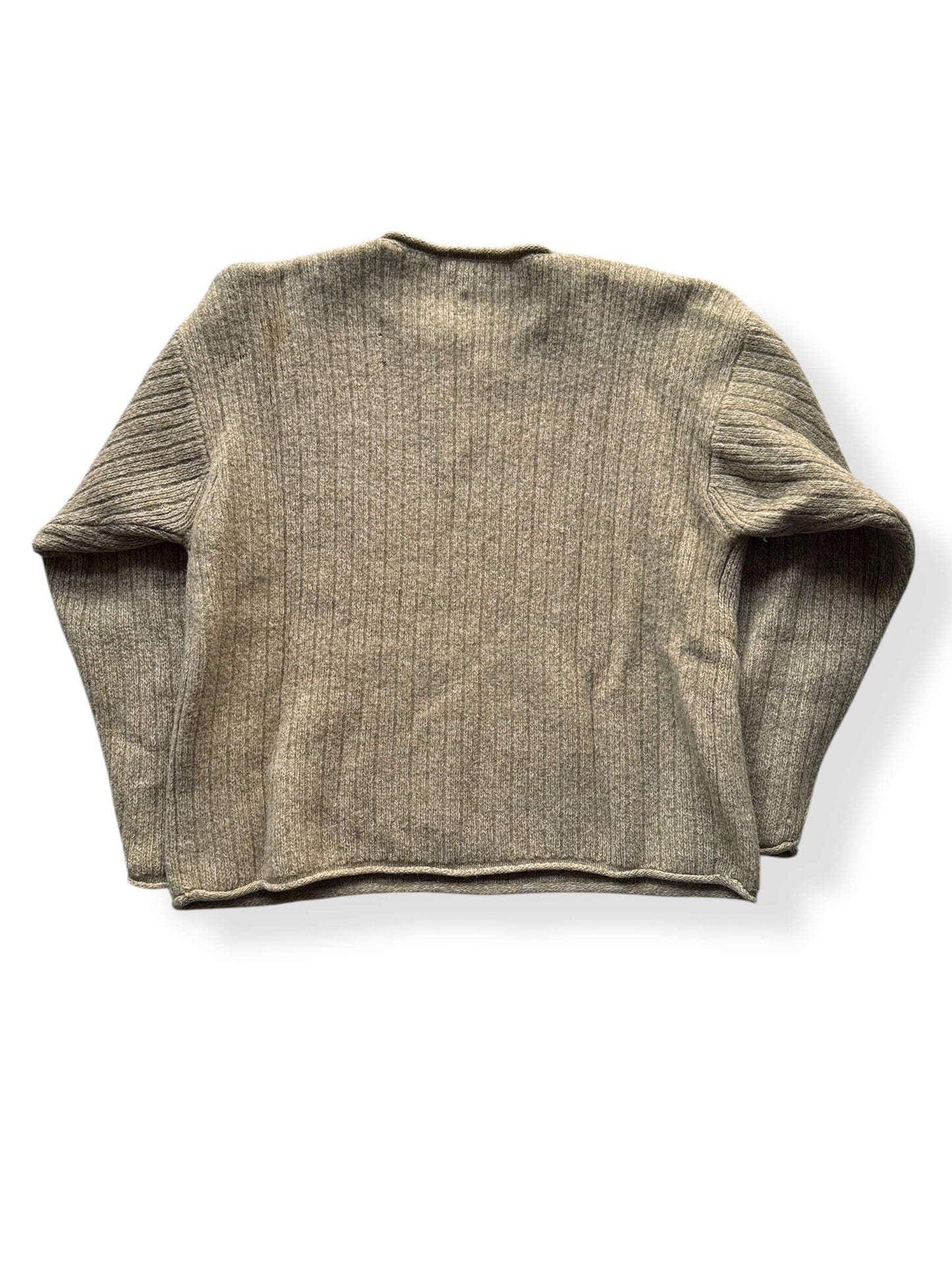 Back of Shetland Wool Sweater SZ L