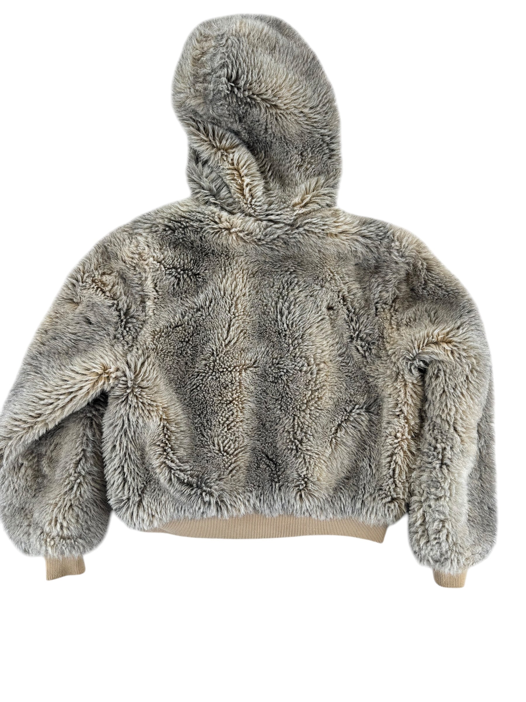 Back view of 1980s Pacific Trail Faux Fur Hooded Jacket L