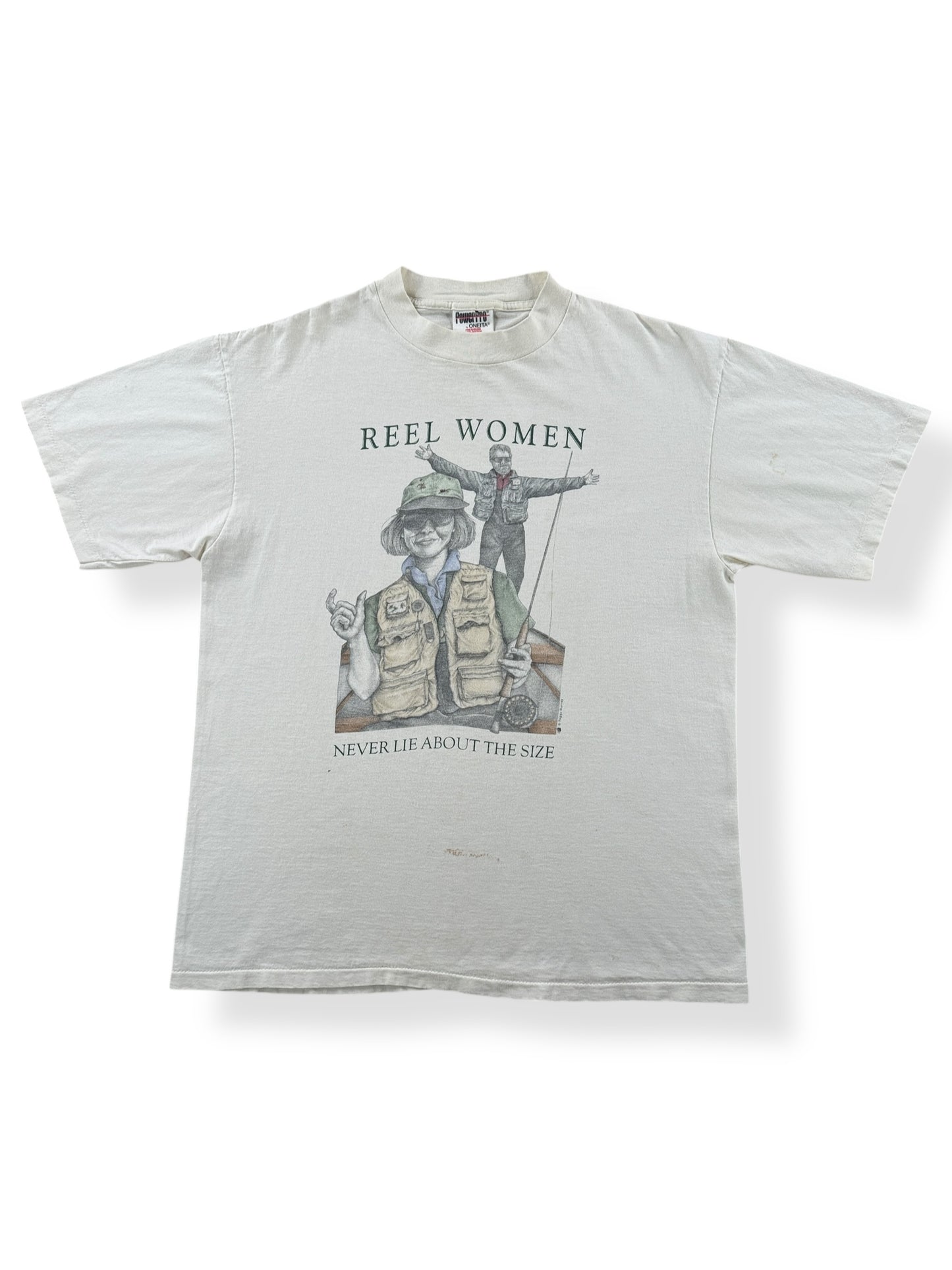 Front of Vintage Reel Women Tee SZ L