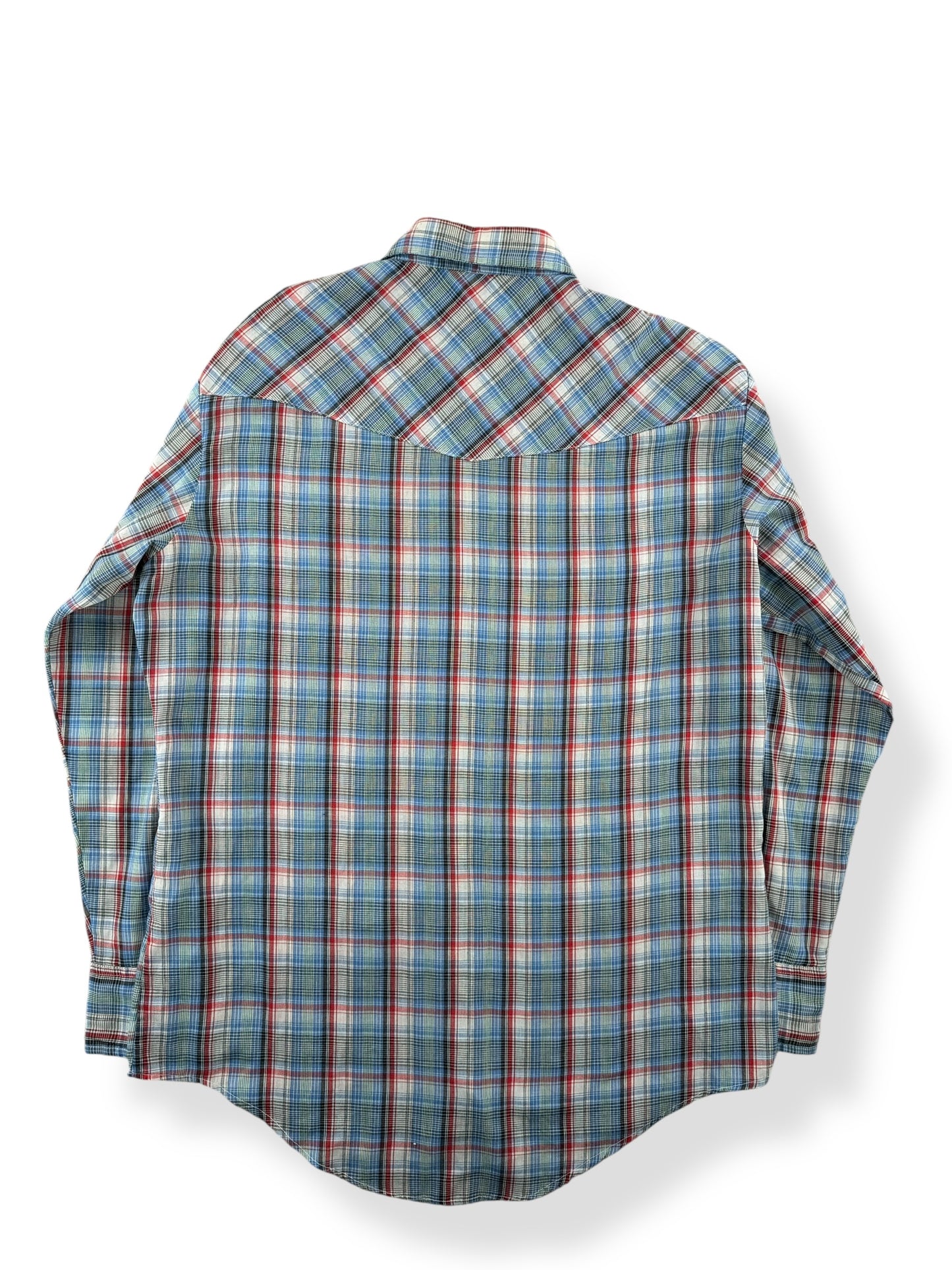 Back of Vintage Bradlees Pearl Snap Shirt SZ M