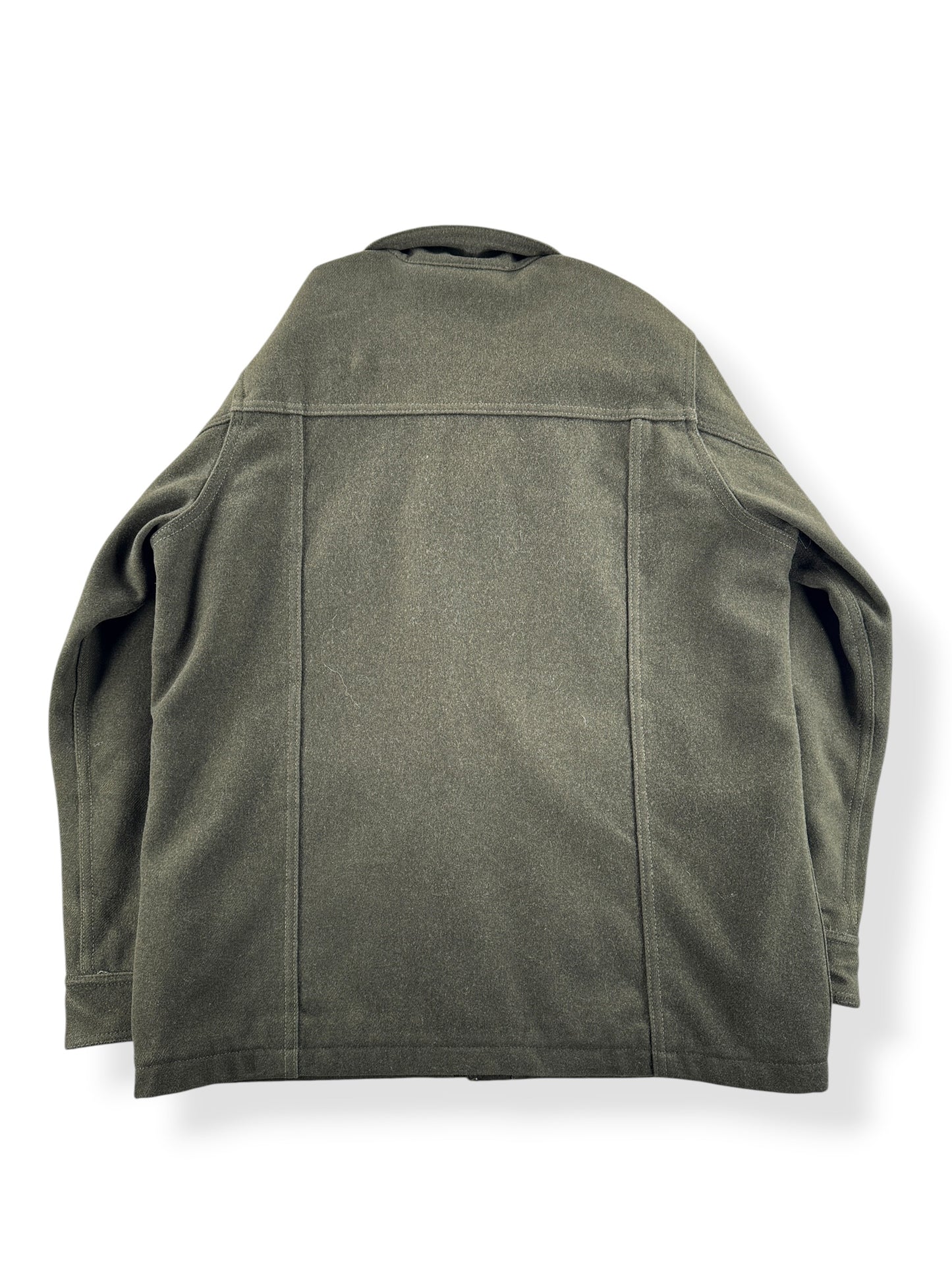 Back of Filson Green Label Style 20202 Chinstrap Mackinaw SZ L