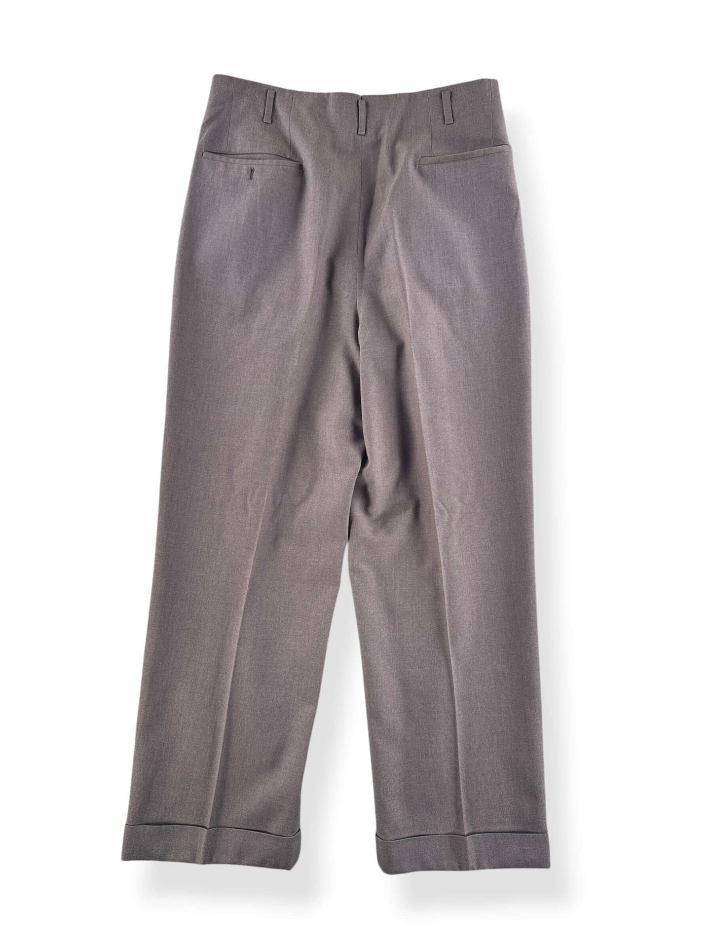 Back of Vintage 40s/50s Drop Loop Gabardine Trousers W32