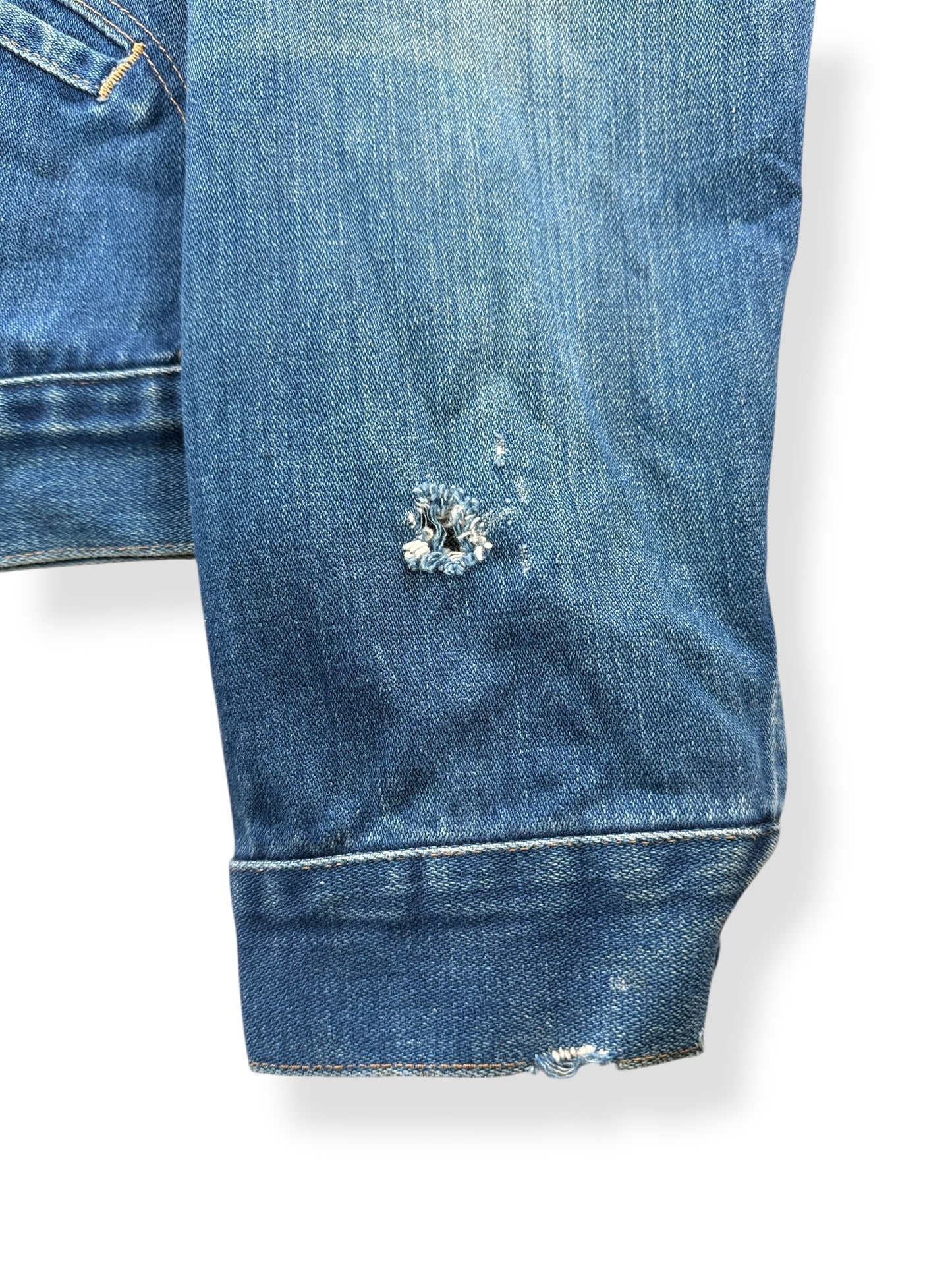 Sleeve on Vintage Wrangler 25MJ Denim Jacket SZ 46