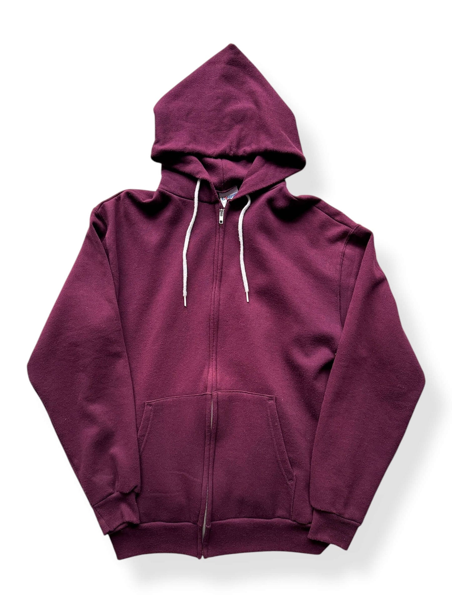 Front of Vintage Hanes 50/50 Burgundy Hoodie SZ L