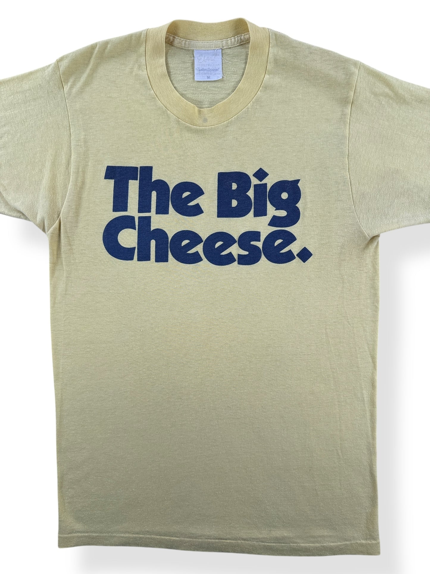 Front Close Up of Vintage 1970s Big Cheese Tee SZ S
