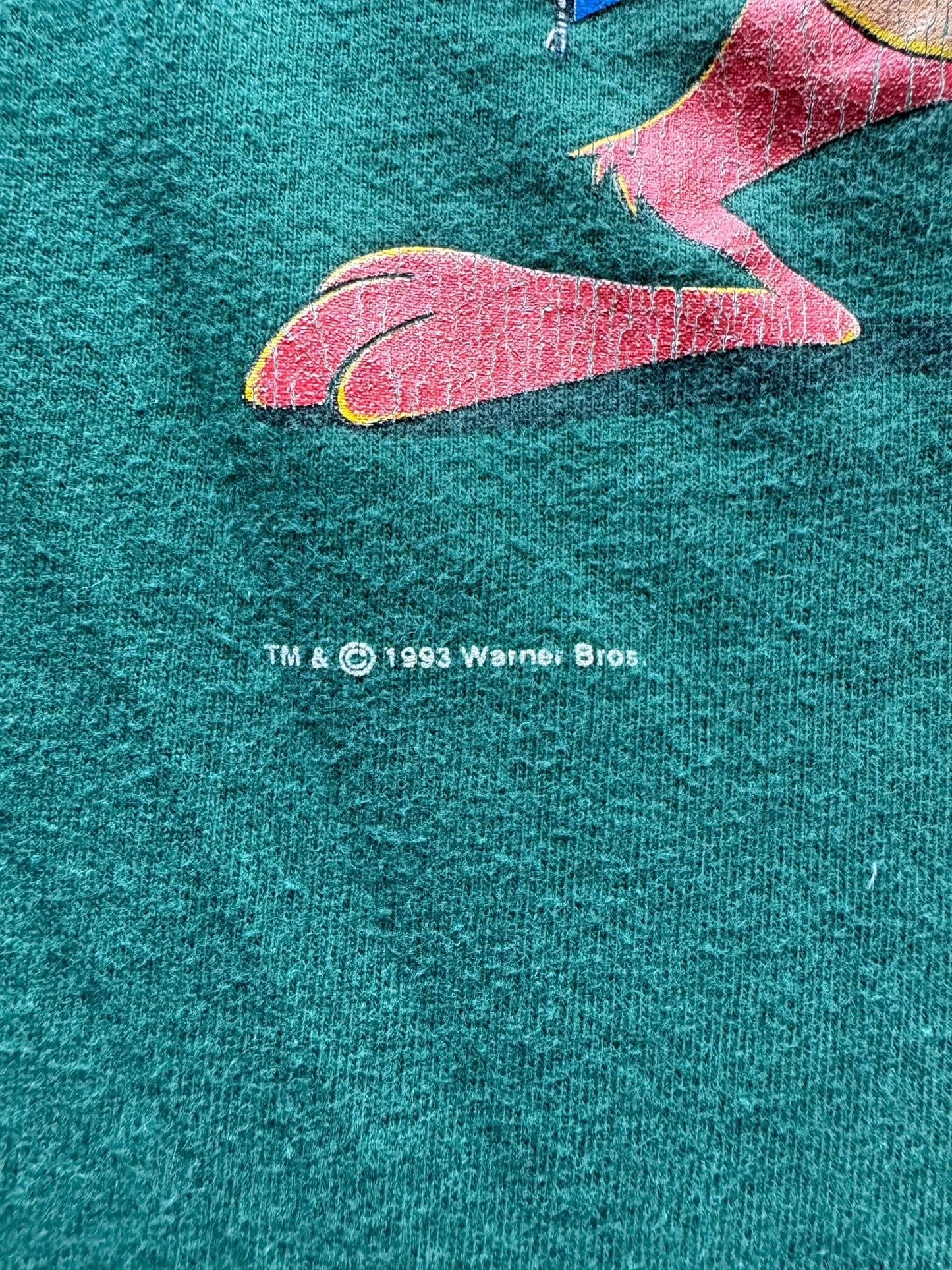 Trademark on Vintage Anacortes Harley Davidson Looney Toons 2-Sided Tee SZ M
