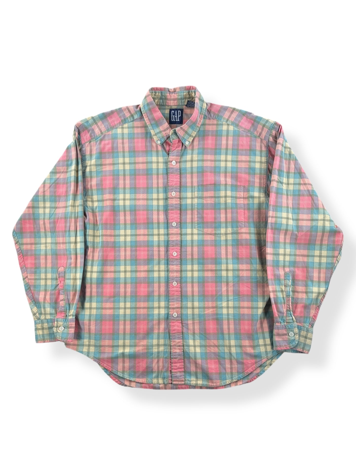 Front of Vintage Muted Pastel Gap Shirt SZ XL