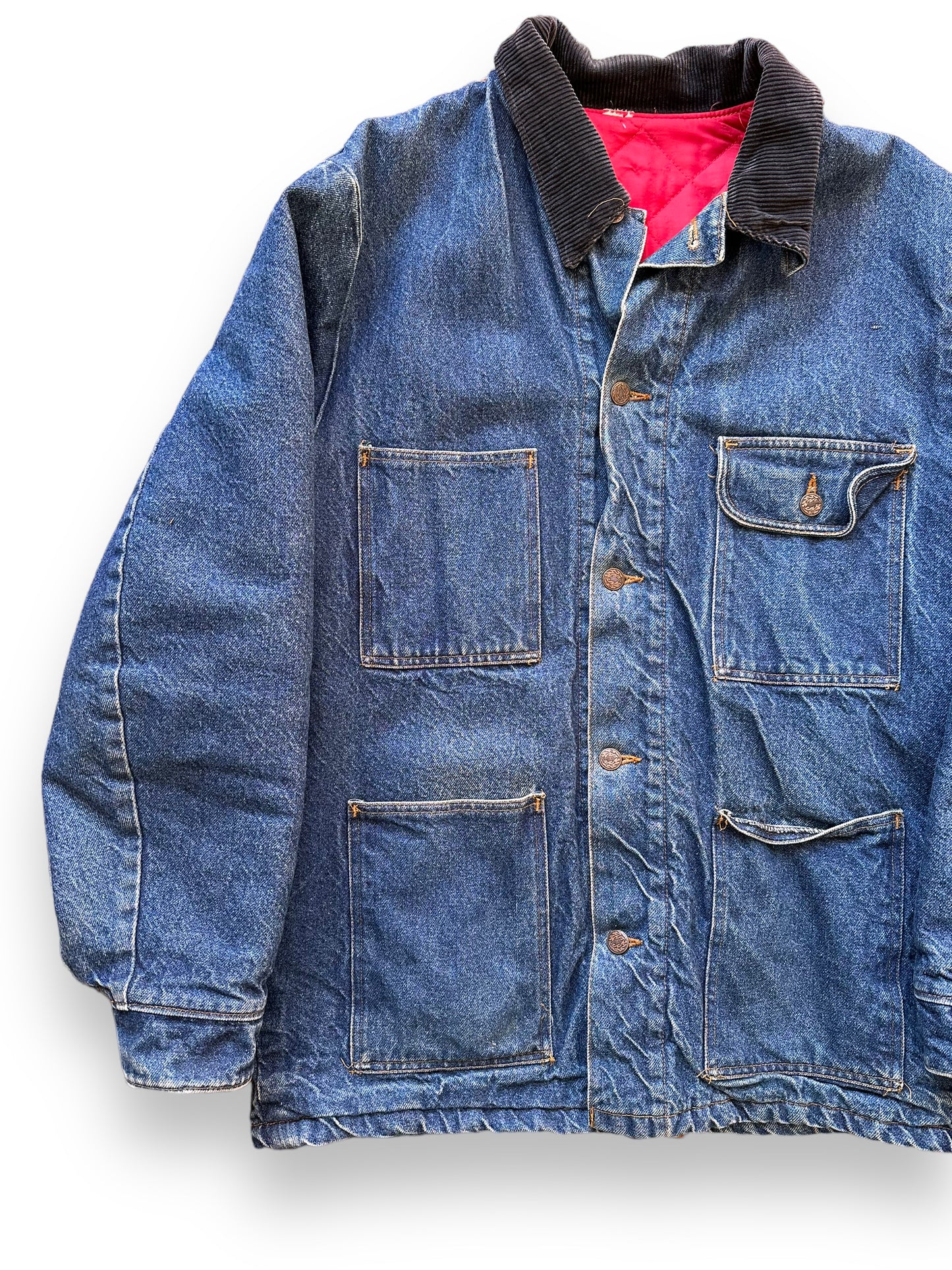 Vintage Quilted Liner Denim Chore Coat SZ 48 | Vintage Denim Chore Coat | Barn Owl Vintage Seattle