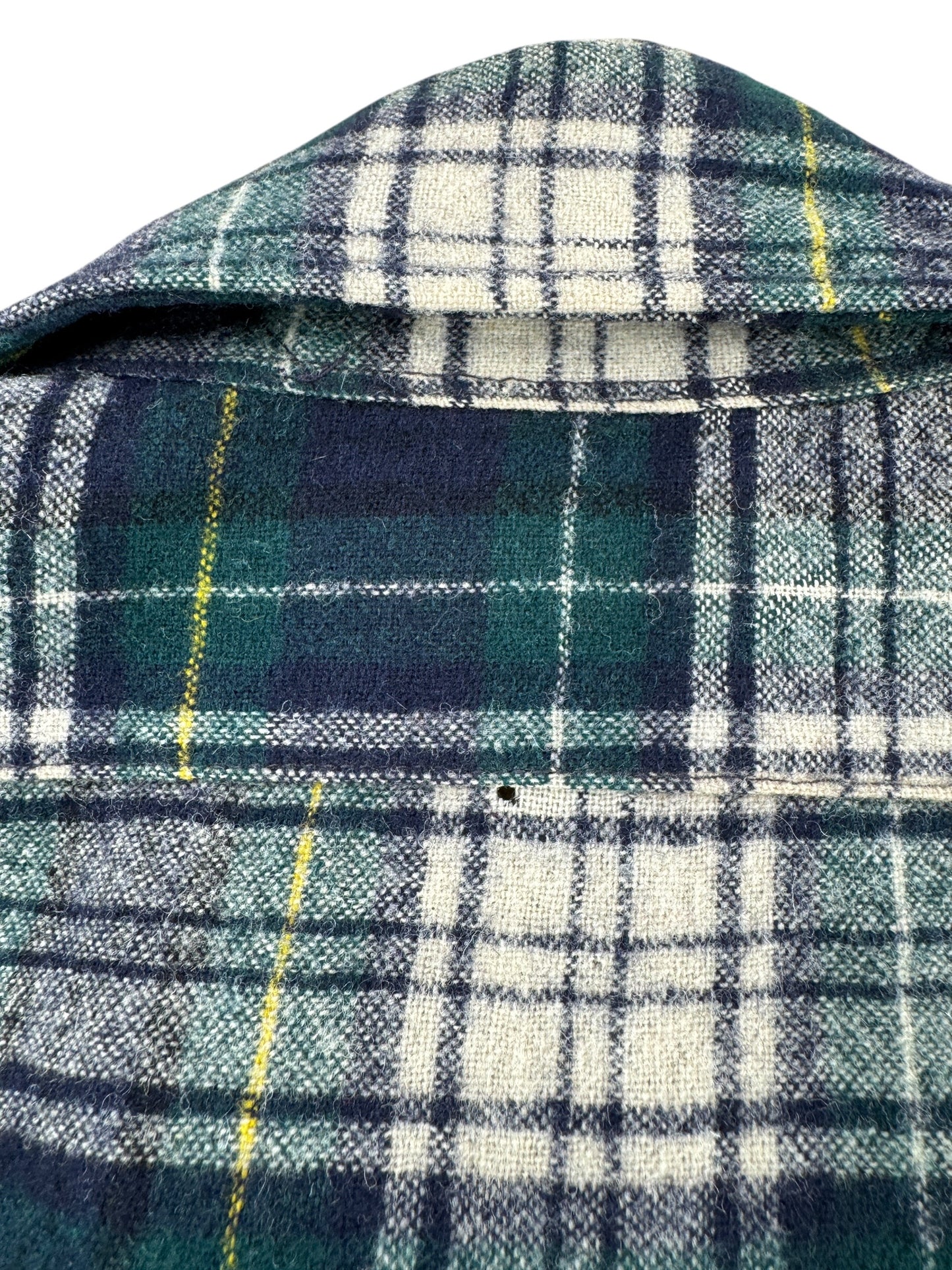 Hole on Vintage Green And Navy Pendleton Flannel SZ L