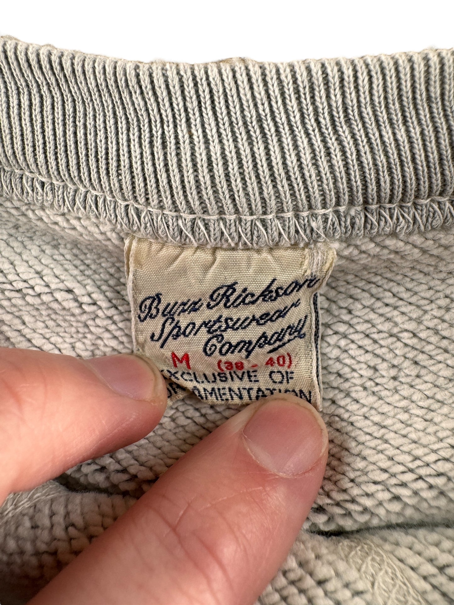 Tag on Modern Buzz Rickson Flying Tigers Single V Sweatshirt SZ M