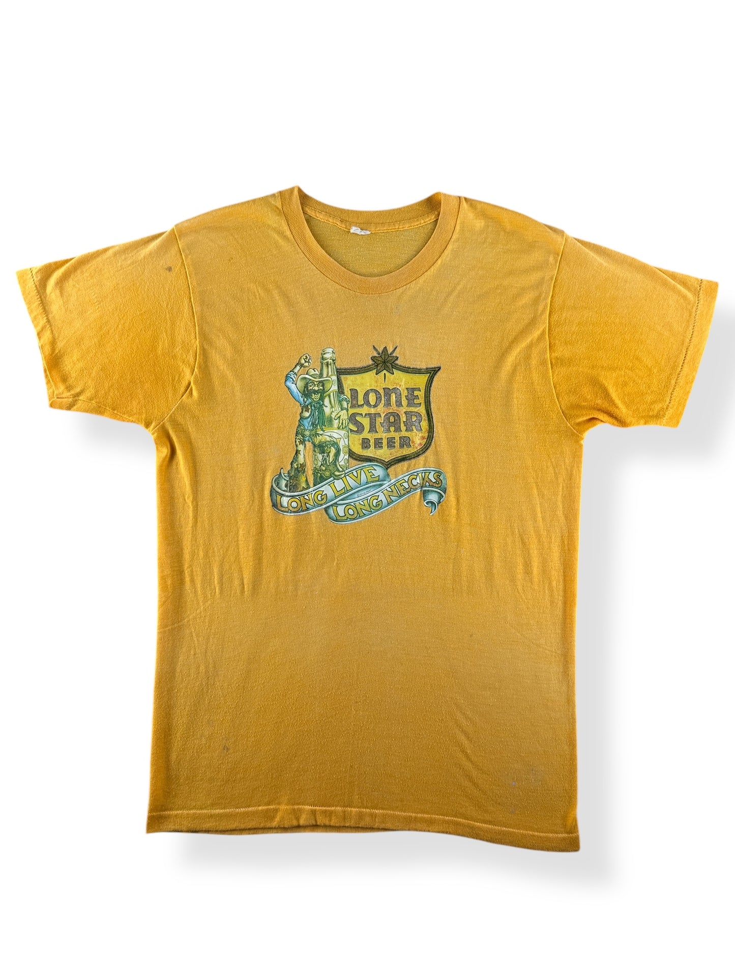 Front of Vintage Lone Star Beer Heat Pressed Tee SZ M