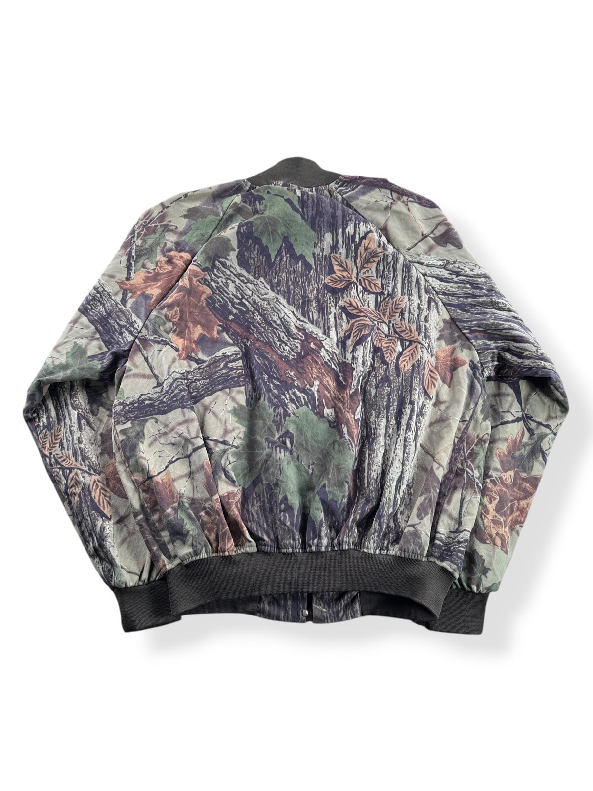Back of Vintage Realtree Camo Bomber Jacket SZ XL