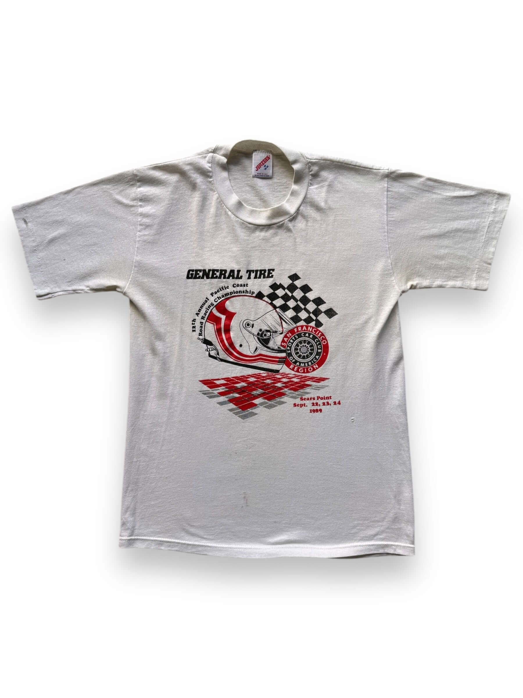 front of Vintage General Tire Road Racing Tee SZ S