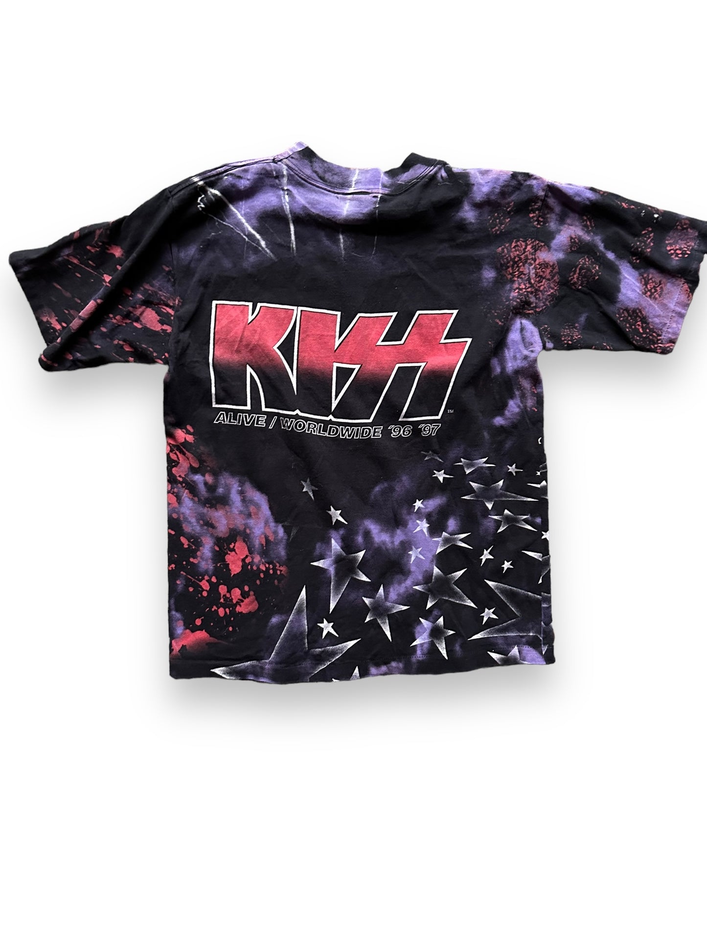 Rear View of Vintage KISS 1996-97 Tour Tee Size L | Barn Owl Vintage Clothing | Vintage Rock Tees Seattle