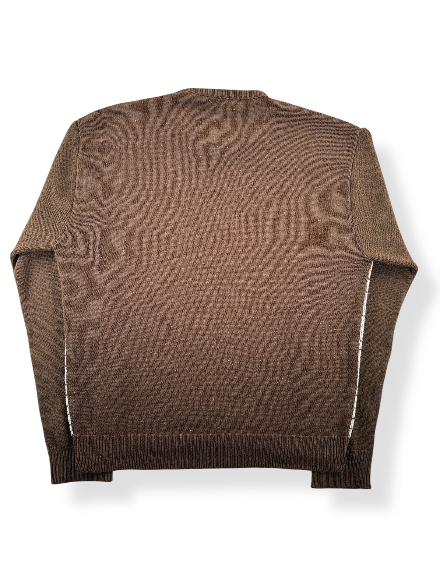 Back of Vintage Wool Car Sweater SZ M