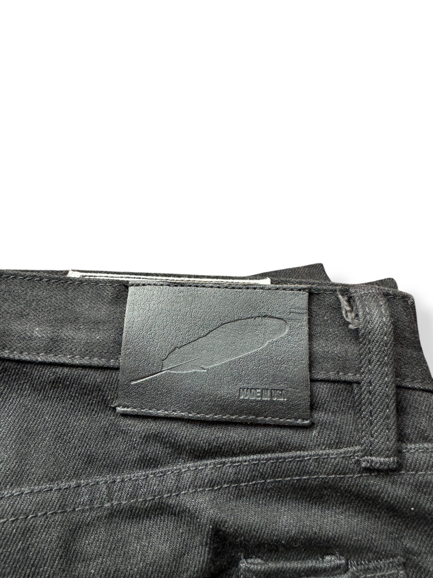 Patch on Rogue Territory Black Skinny Japanese Selvedge W31