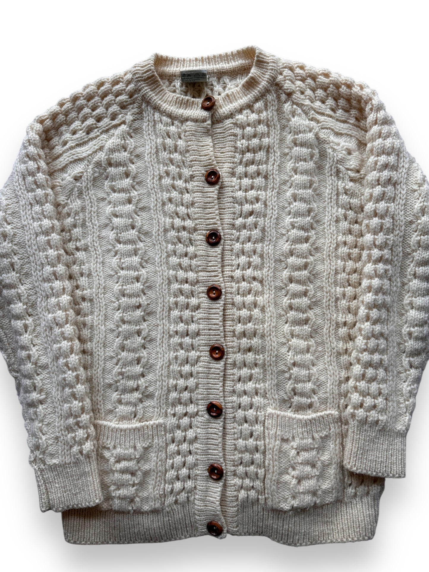 front close up of Vintage John Molloy Irish Wool Sweater SZ L