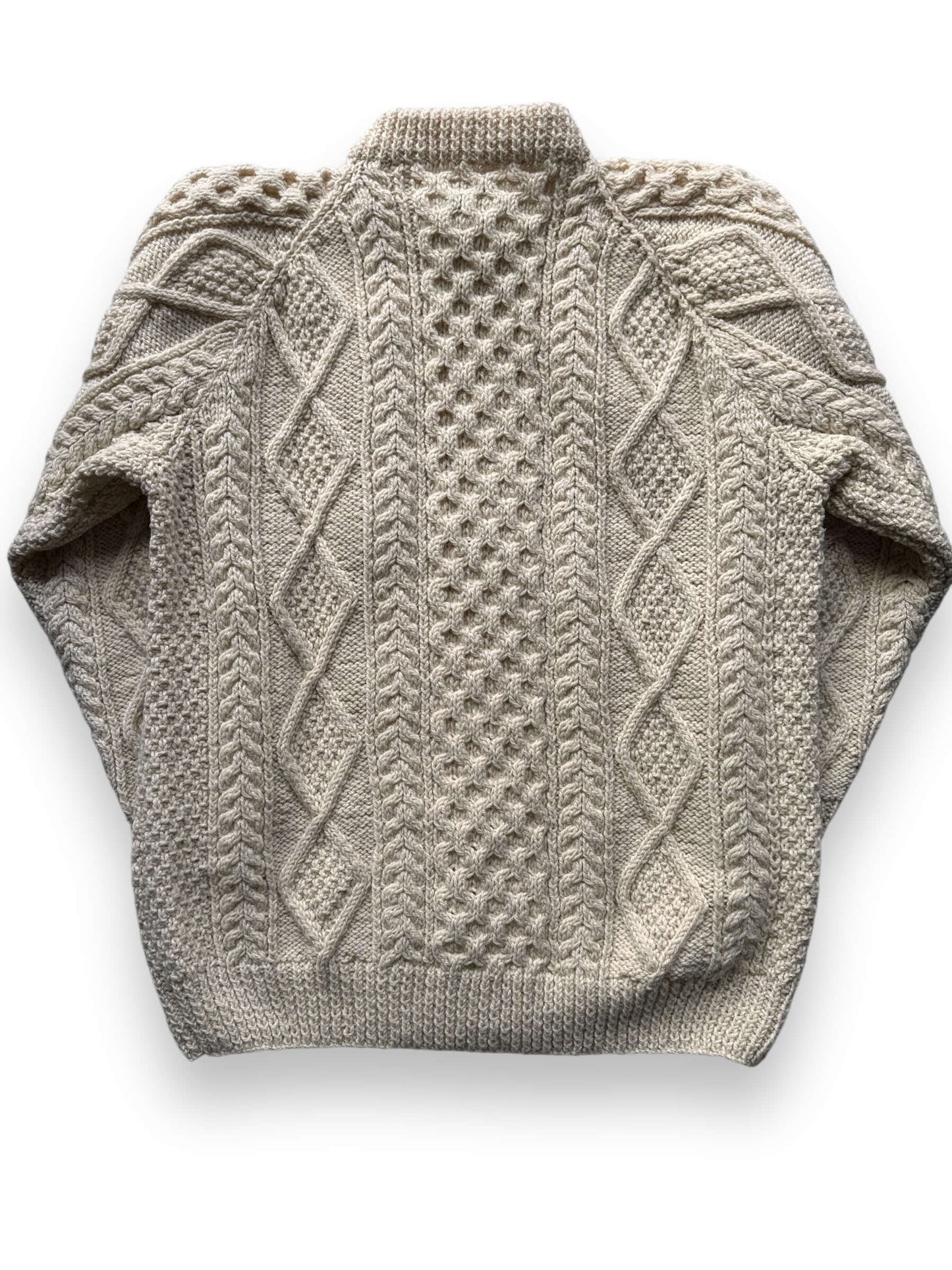 back of Vintage Ronnie Hannigan Irish Wool Sweater SZ XL